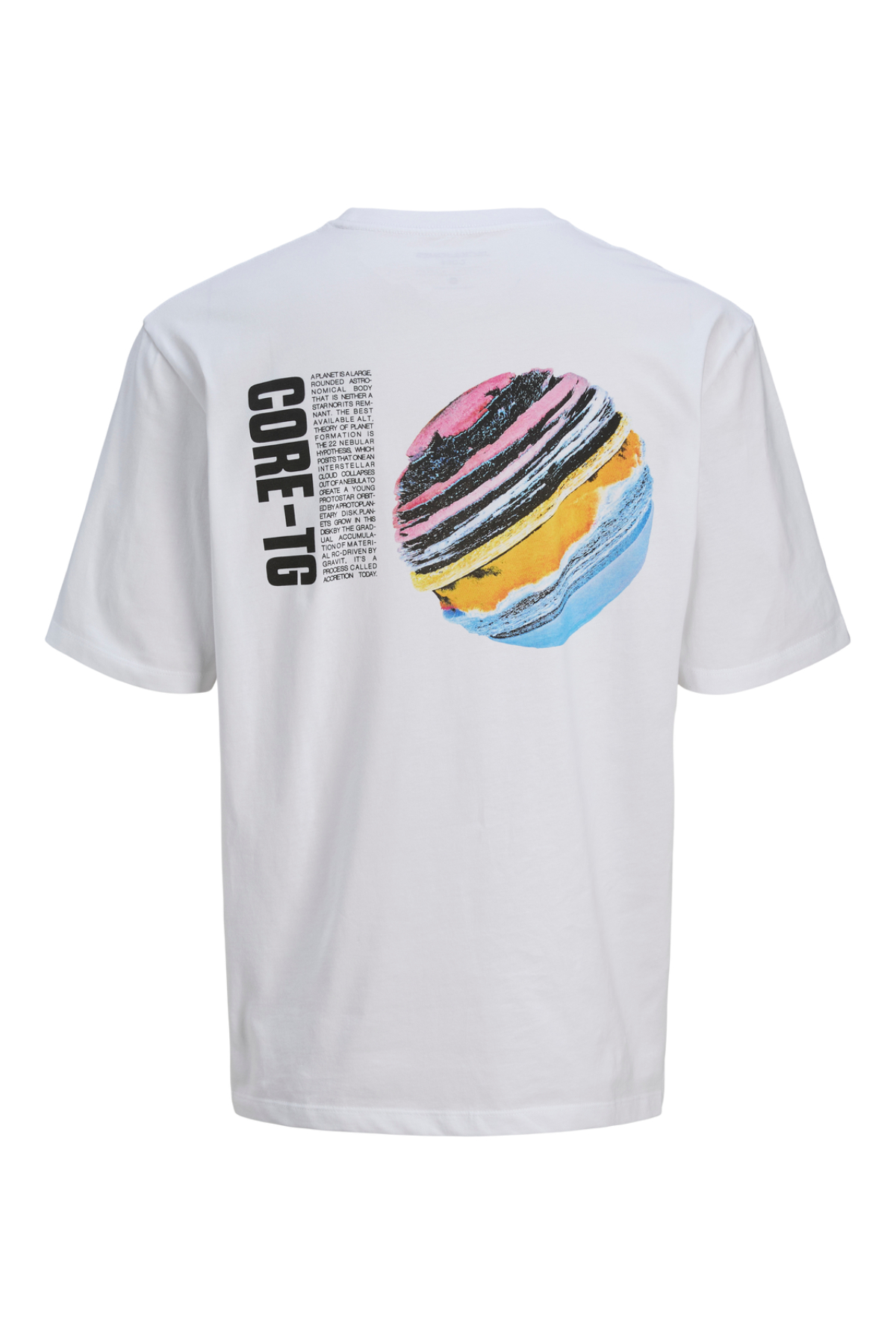 Jack Jones 12269989 JCOFLASH TEE SS CREW Erkek T-Shirt Beyaz