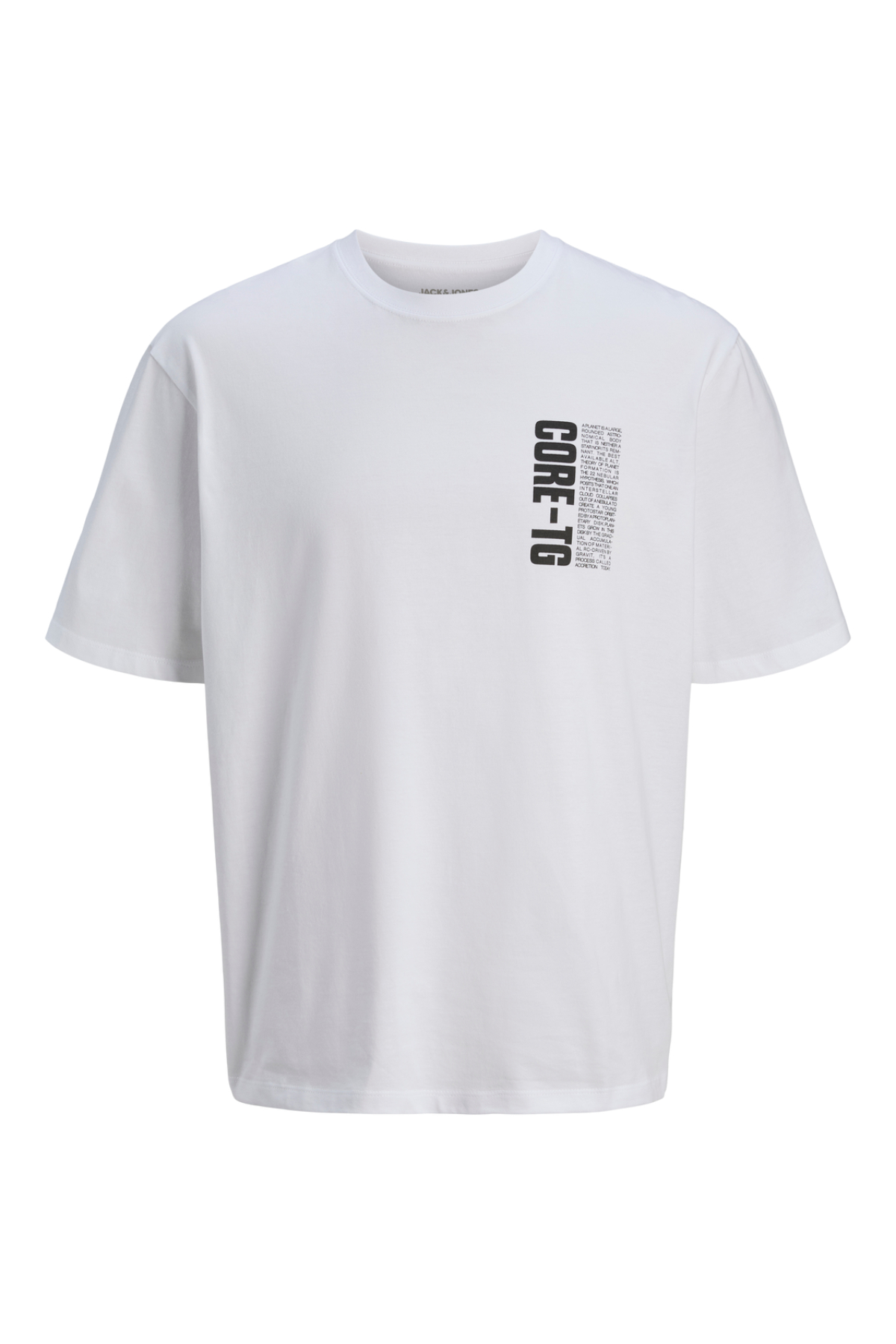 Jack Jones 12269989 JCOFLASH TEE SS CREW Erkek T-Shirt Beyaz