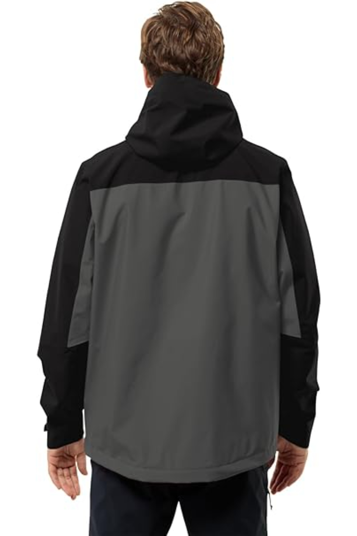 Jack Wolfskin 1115892_6945 WEILTAL 2L JKT M Outdoor Yağmurluk Siyah Gri