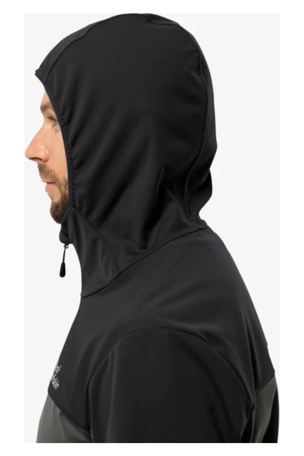 Jack Wolfskin 1306923_6945 FELDBERG HOODY M Outdoor Yağmurluk Siyah Gri