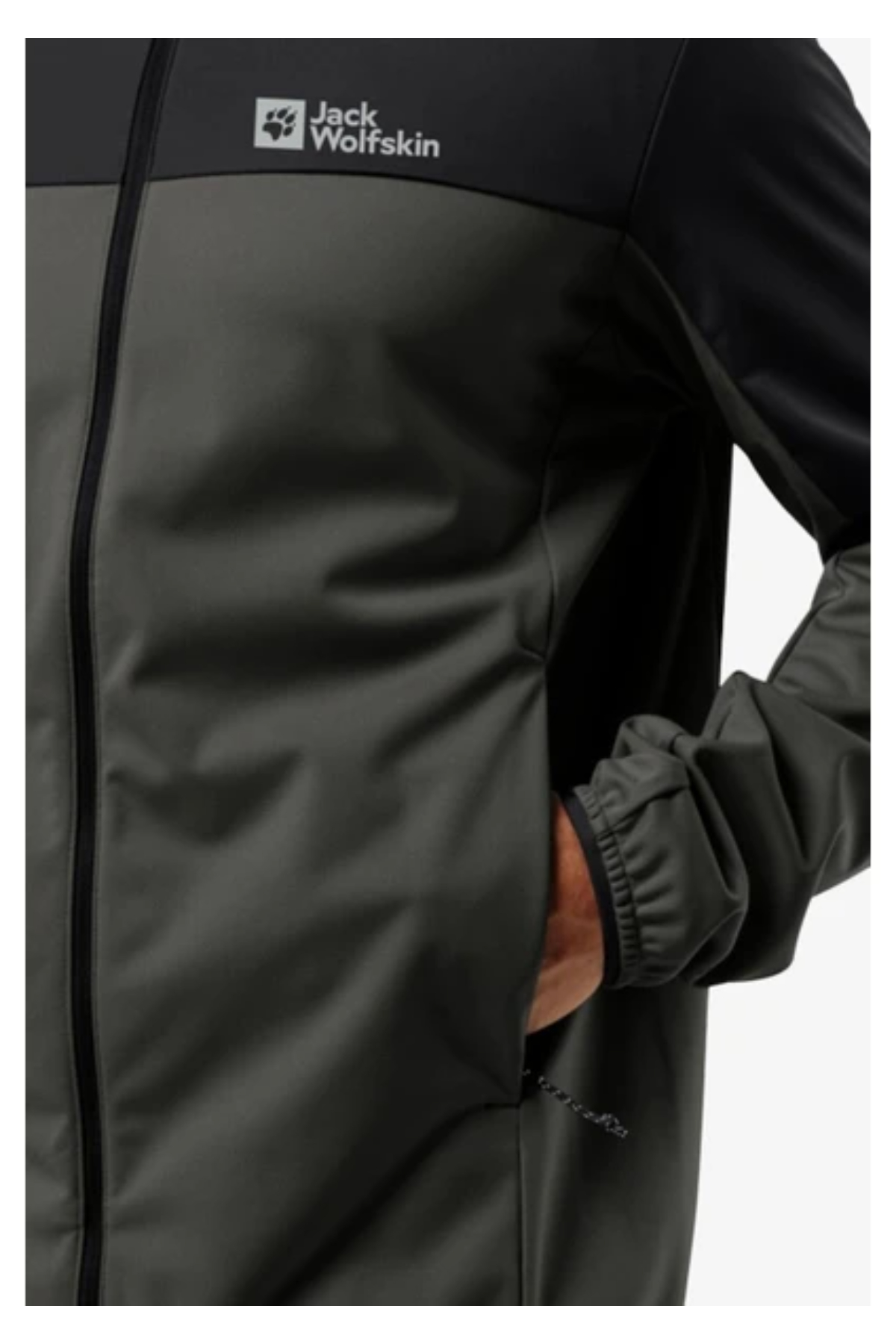 Jack Wolfskin 1306923_6945 FELDBERG HOODY M Outdoor Yağmurluk Siyah Gri