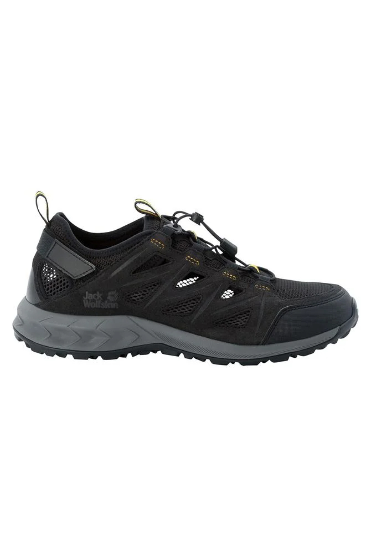 Jack Wolfskin 4051301_6357 Woodland 2 Hybrıd Low M Erkek Sandalet Siyah Gri