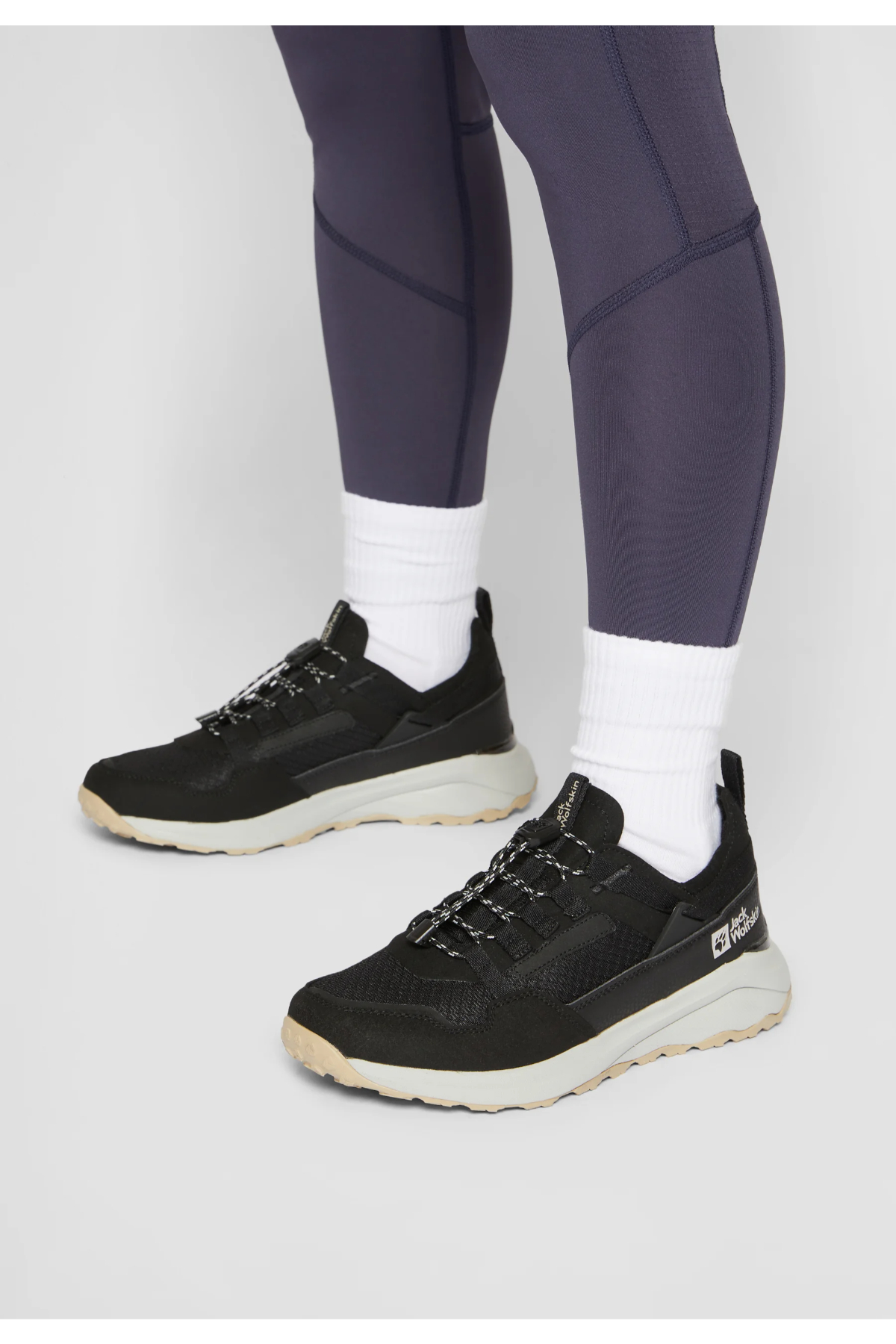 Jack Wolfskin 4057001 _6350 DROMOVENTURE ATHLETIC Outdoor Koşu ayakkabısı Siyah Beyaz
