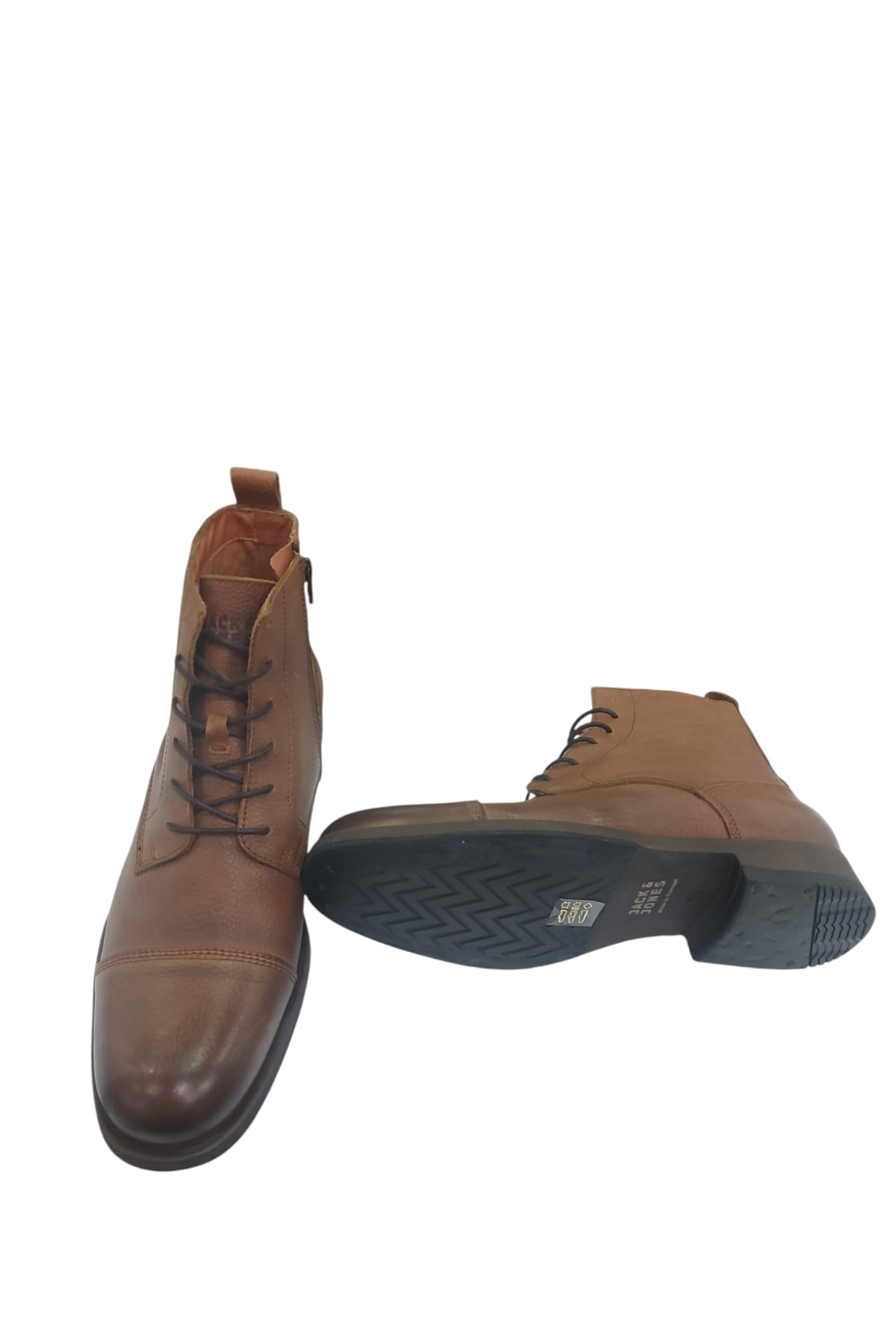 Jack&Jones 12095468 JJernest Leather BOOT Cognac Erkek Günlük Giyim Ayakkabı Kahverengi