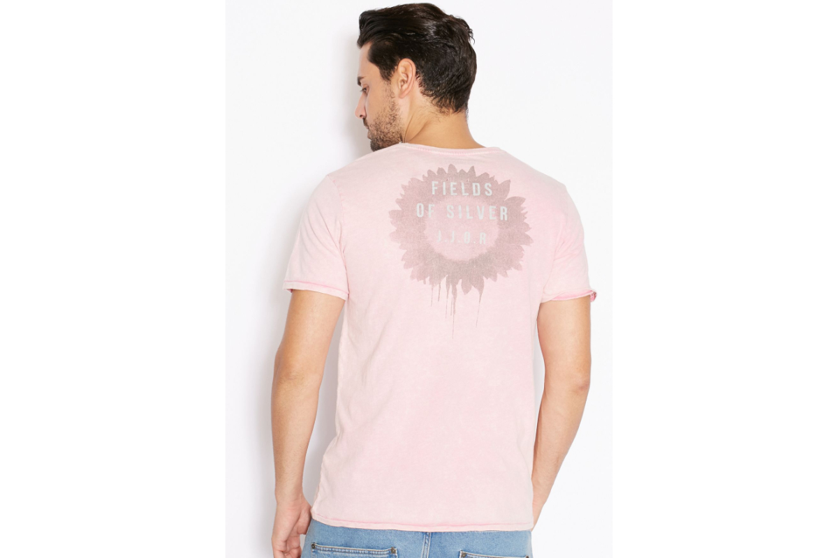 Jack&Jones 12108309 Quartz Pink/SLIM Erkek T-Shirt Pembe