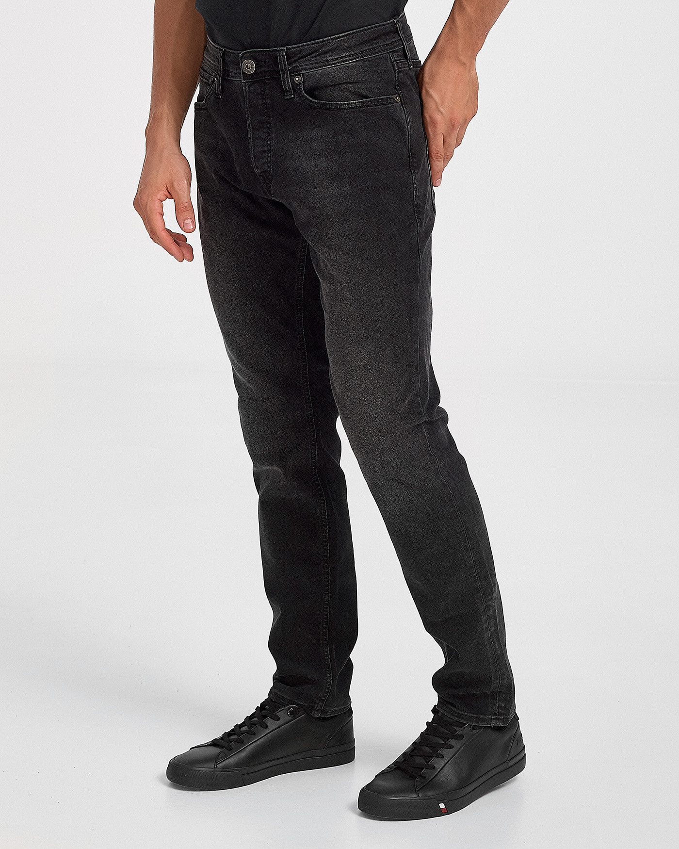 Jack&Jones 12120370 TIM Slim Fit Erkek Blue Denim Siyah
