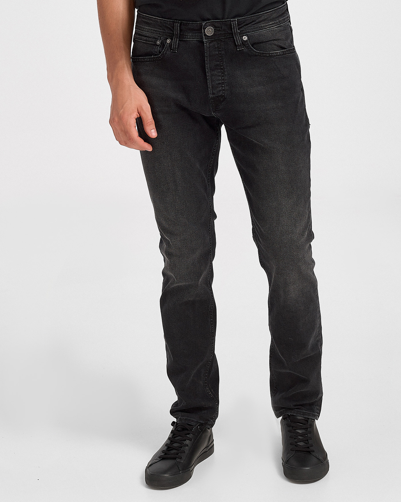 Jack&Jones 12120370 TIM Slim Fit Erkek Blue Denim Siyah
