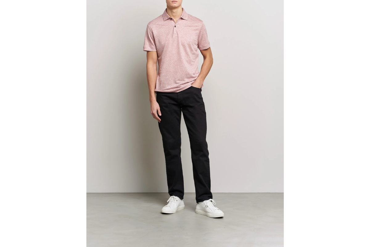 Jack&Jones 12133872 Brick Red/SLIM Fit Erkek T-Shirt Pembe