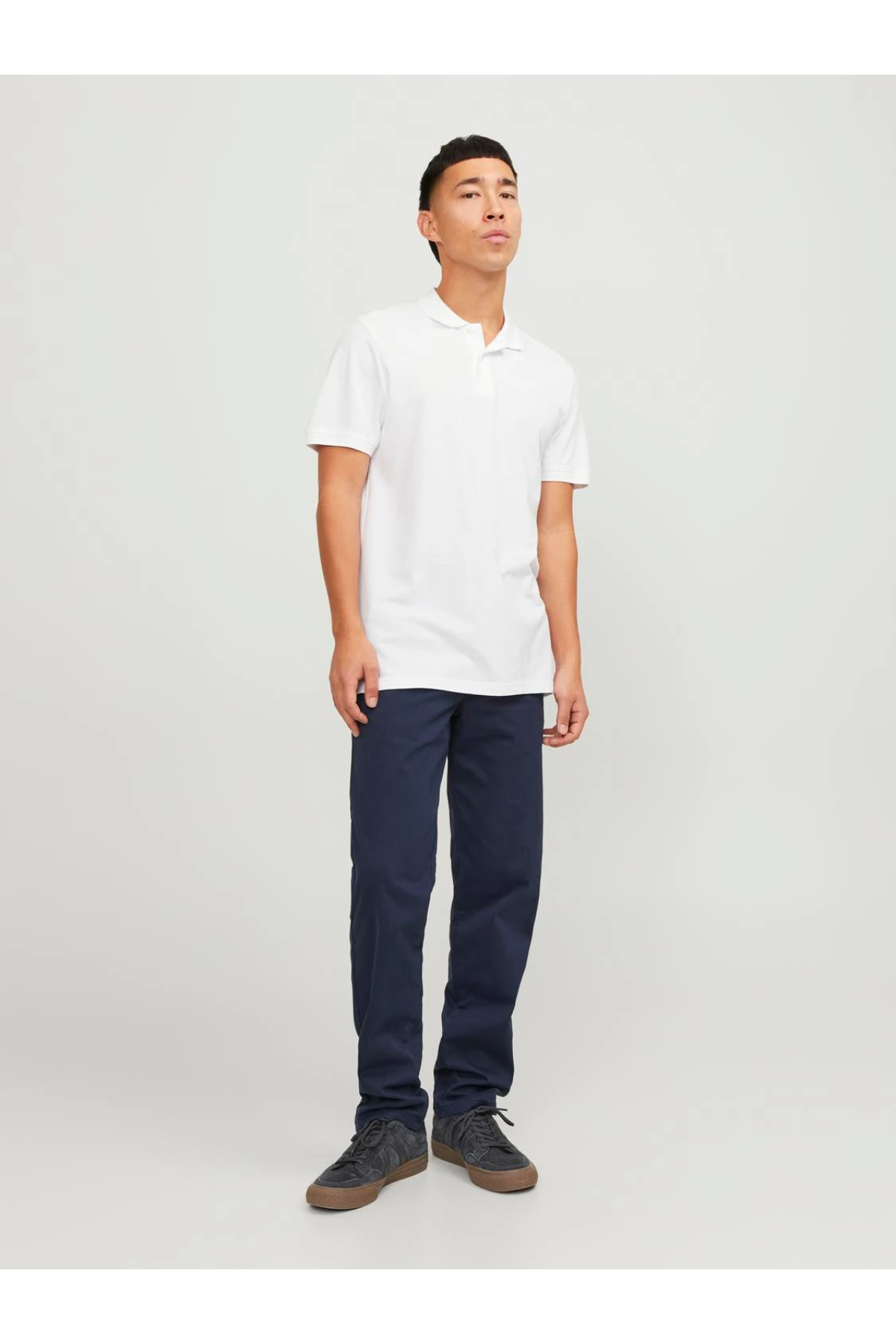 Jack&Jones 12136516 JJEBASIC POLO SS NOOS Erkek Polo Yaka T-Shirt Beyaz