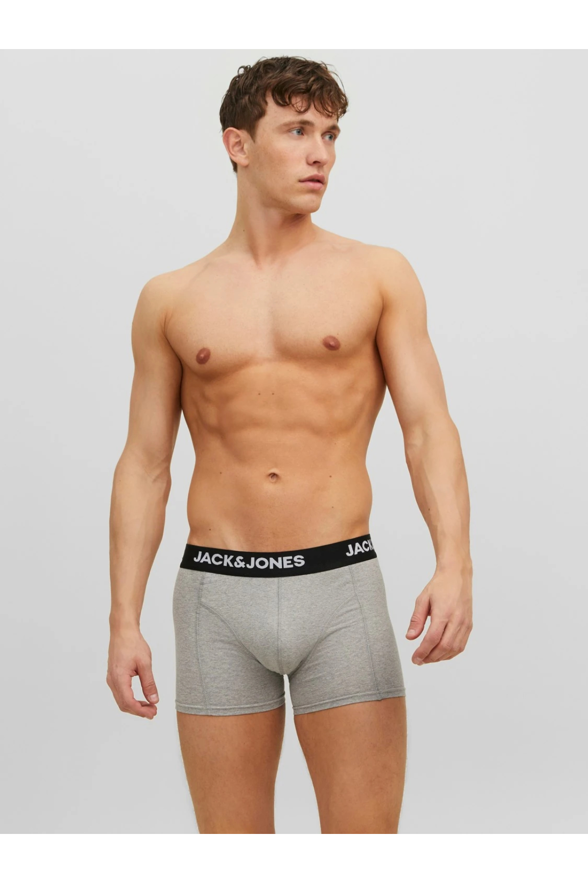 Jack&Jones 12160750 JACANTHONY TRUNKS 3 PACK Boxer Siyah Gri