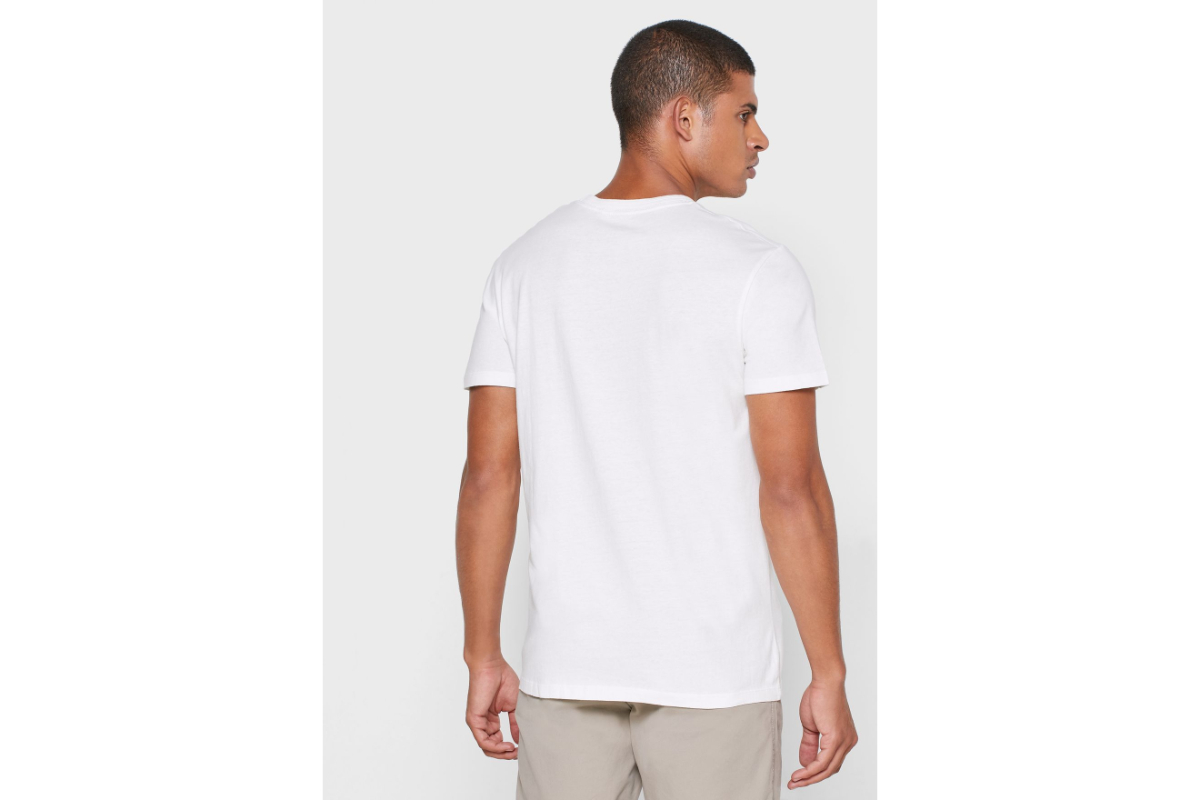 Jack&Jones 12170382 Mystic Blue / REG Erkek T-Shirt Beyaz