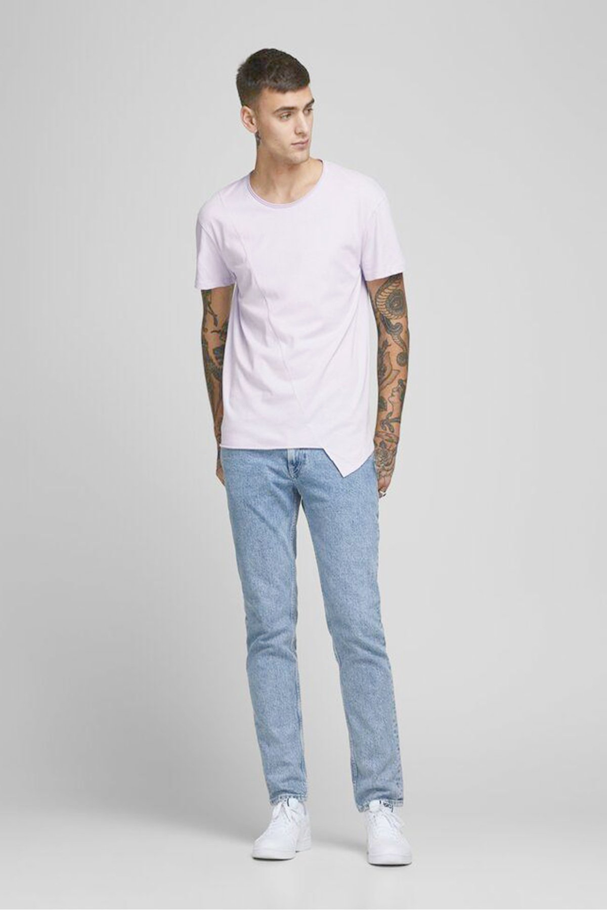 Jack&Jones 12172106 Orchid Petal/RELAXED Erkek T-Shirt mor