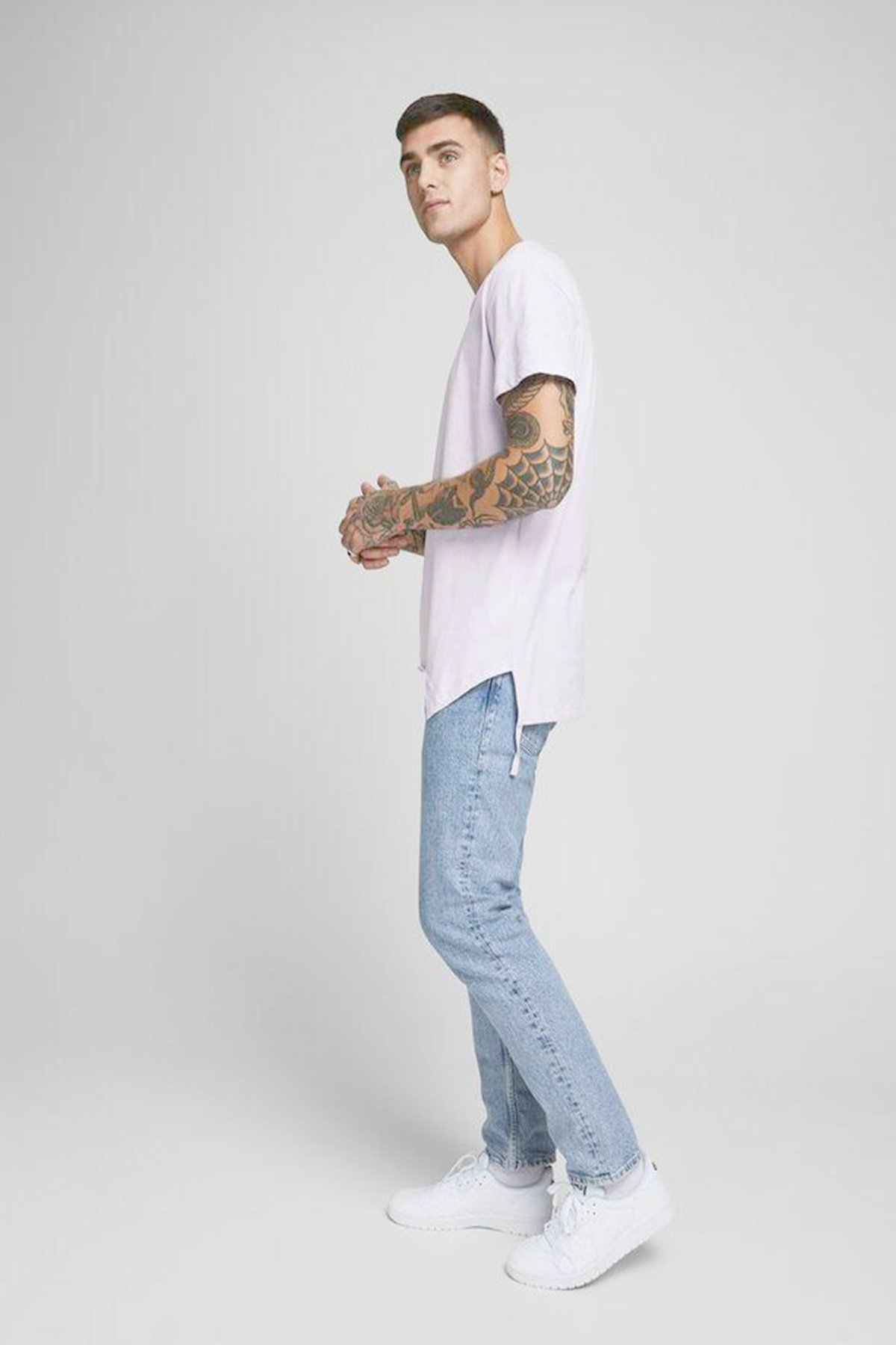 Jack&Jones 12172106 Orchid Petal/RELAXED Erkek T-Shirt mor