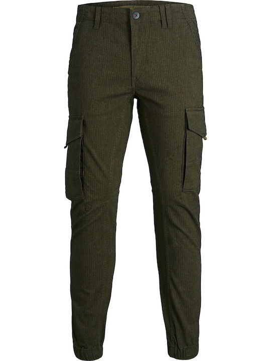 Jack&Jones 12178113 Paul Flake Olive Night Kargo Pantolon Füme