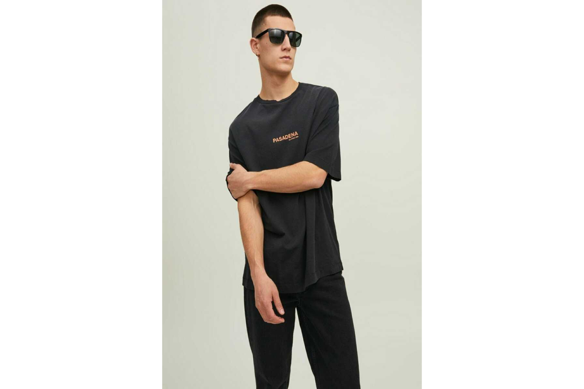 Jack&Jones 12210401 Tap Shoe Erkek T-Shirt Siyah