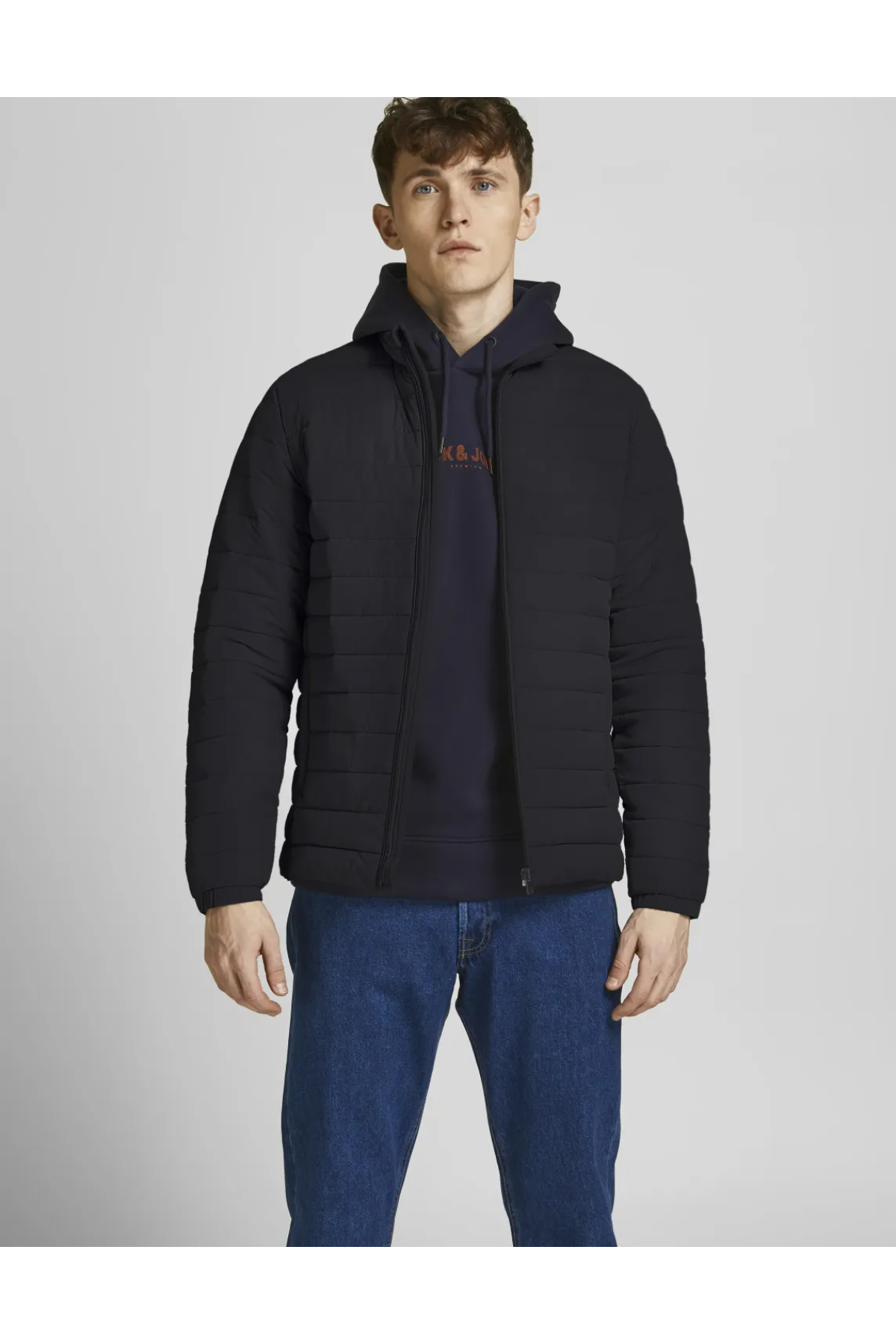 Jack&Jones 12211129 JJERECYCLE PUFFER COLOR Erkek Şişme Mont Siyah