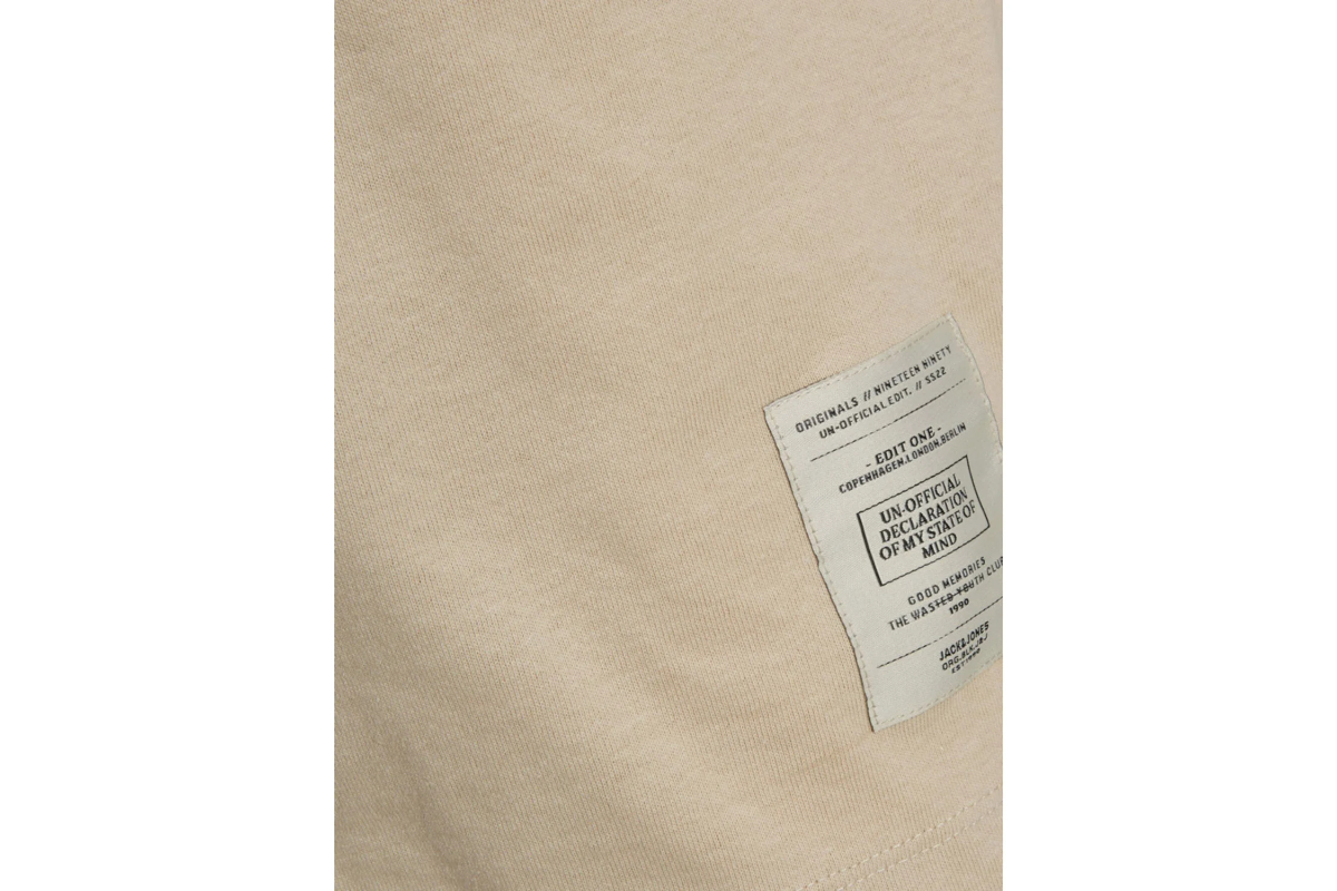 Jack&Jones 12214444 Tee SS Crew Erkek T-Shirt bej