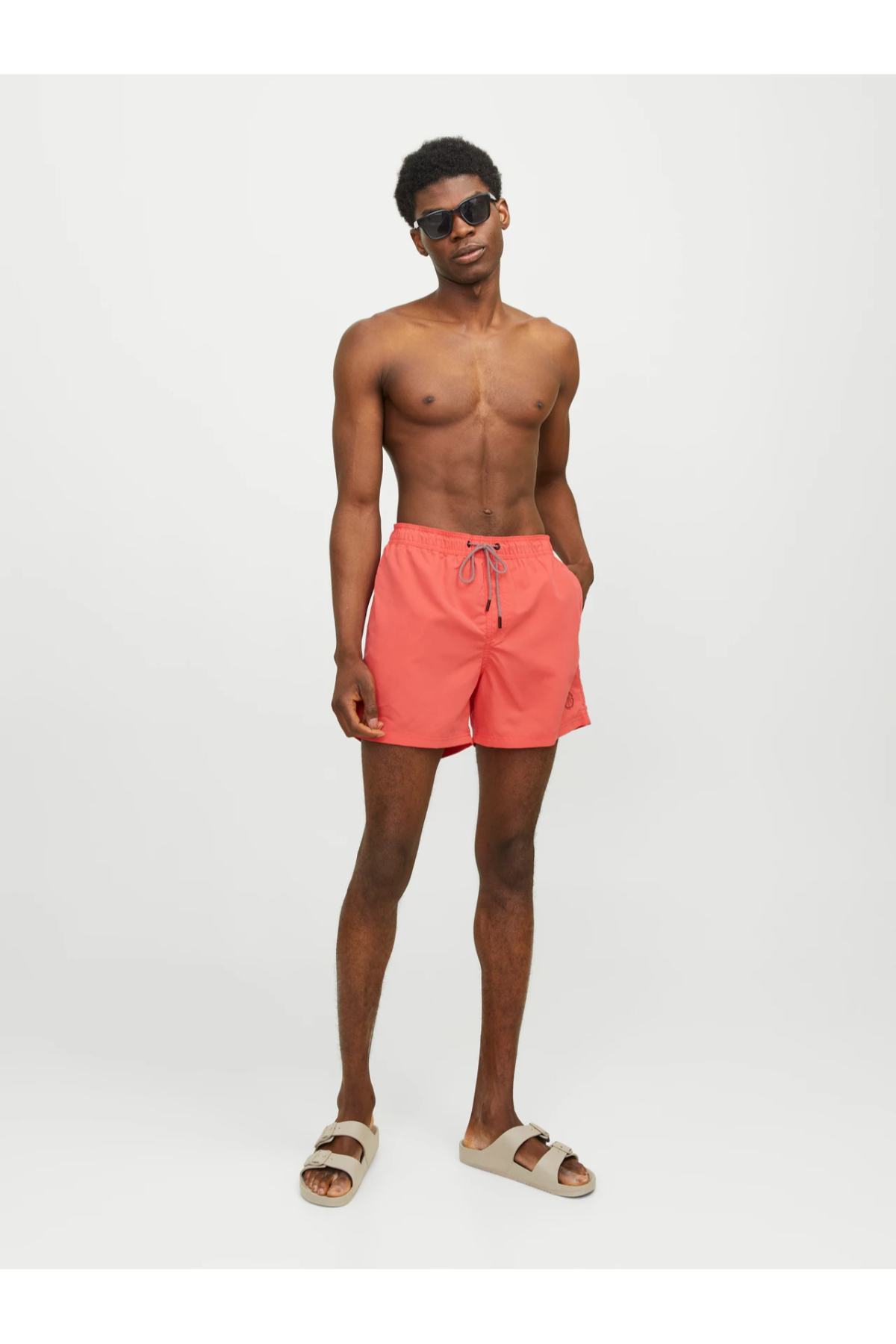 Jack&Jones 12225961 JPSTFIJI JJSWİM SOLİD LY SN Erkek Yüzme Şortu turuncu