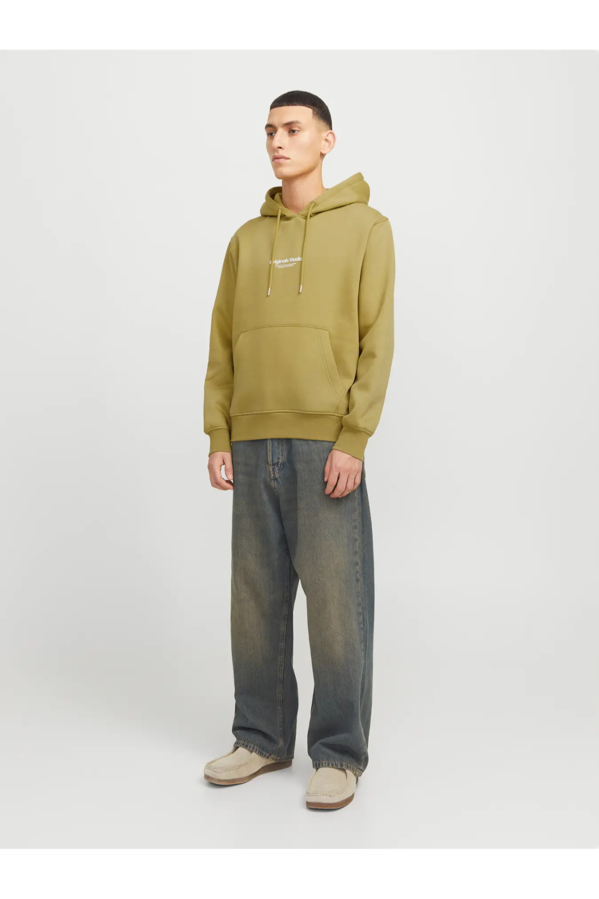 Jack&Jones 12241687 JORVESTERBRO SWEAT Erkek Sweatshirt Sarı