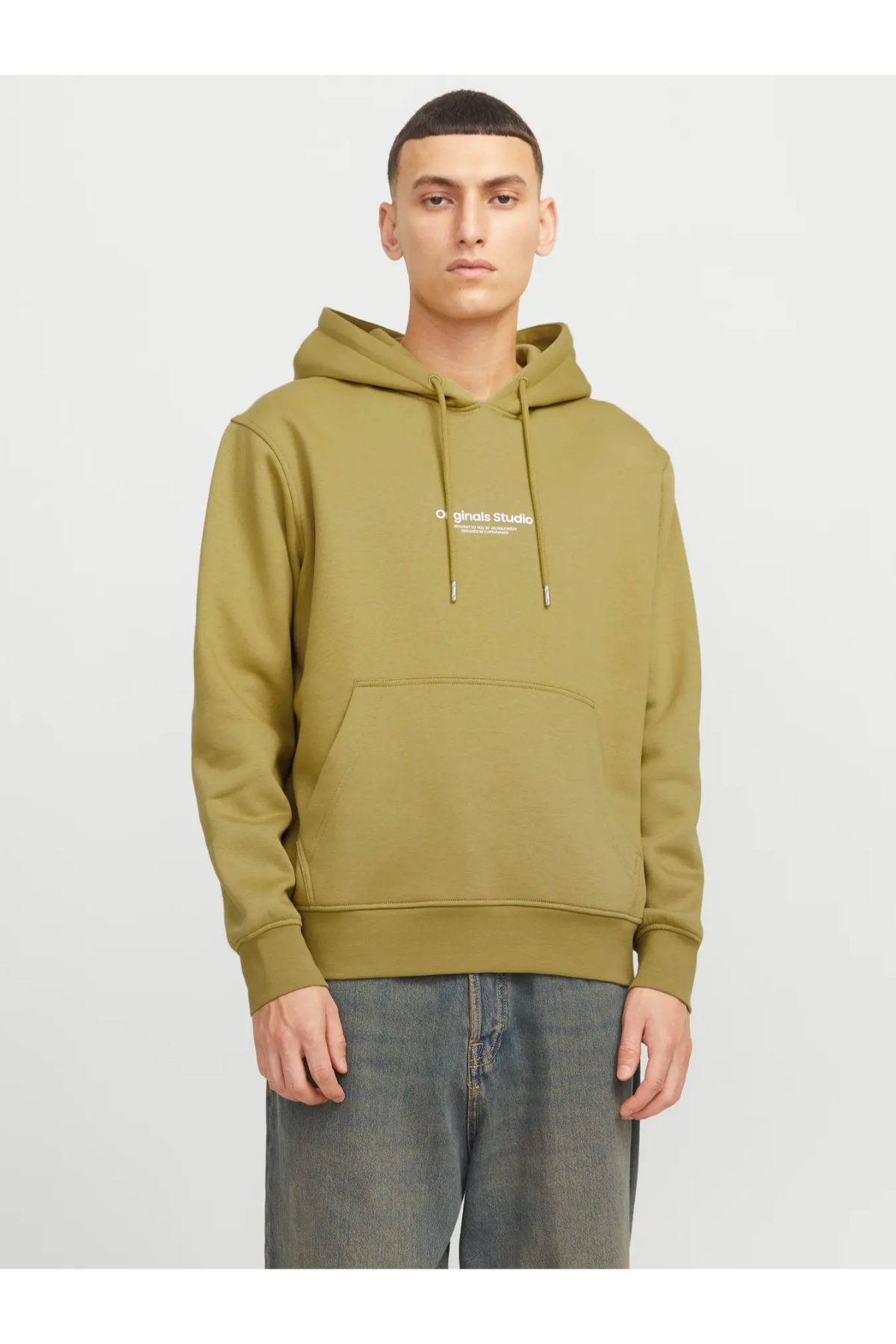 Jack&Jones 12241687 JORVESTERBRO SWEAT Erkek Sweatshirt Sarı