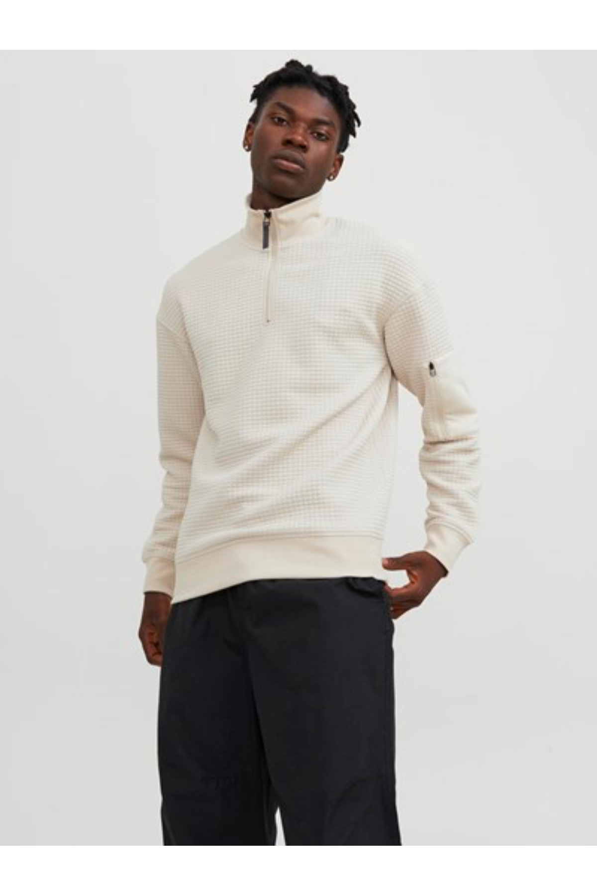 Jack&Jones 12245404 JCOBLACK Erkek Sweat bej