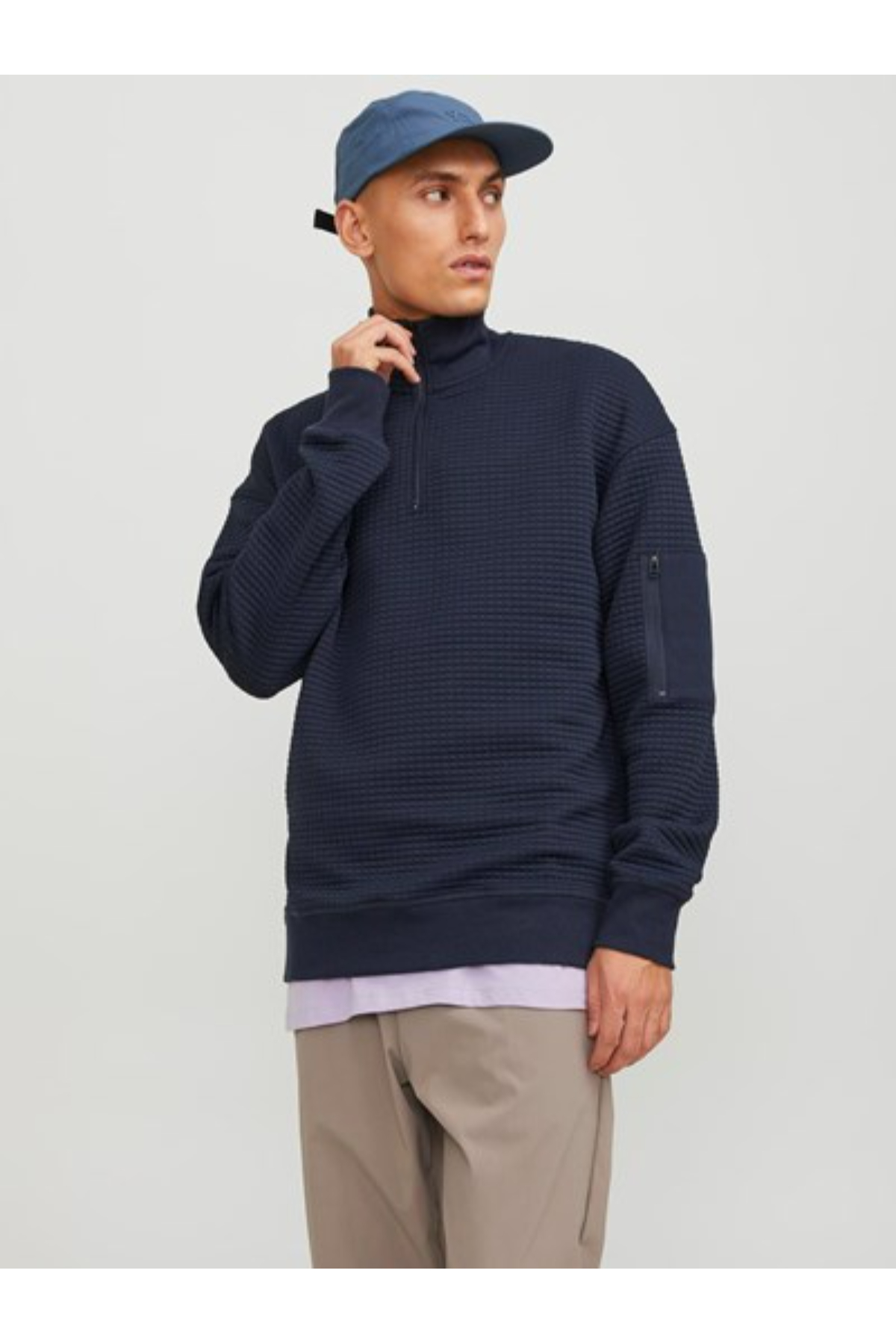 Jack&Jones 12245404 JCOBLACK Erkek Sweat Lacivert