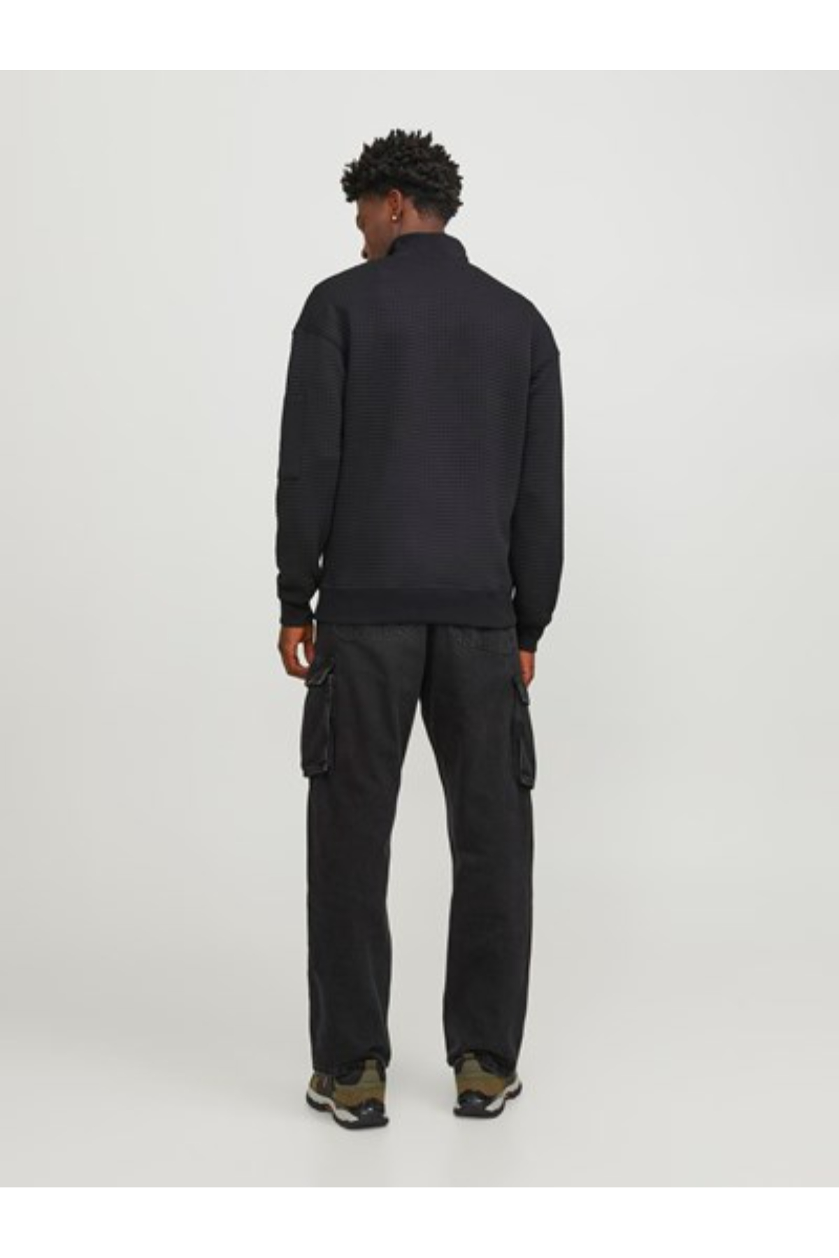 Jack&Jones 12245404 JCOBLACK Erkek Sweat Siyah