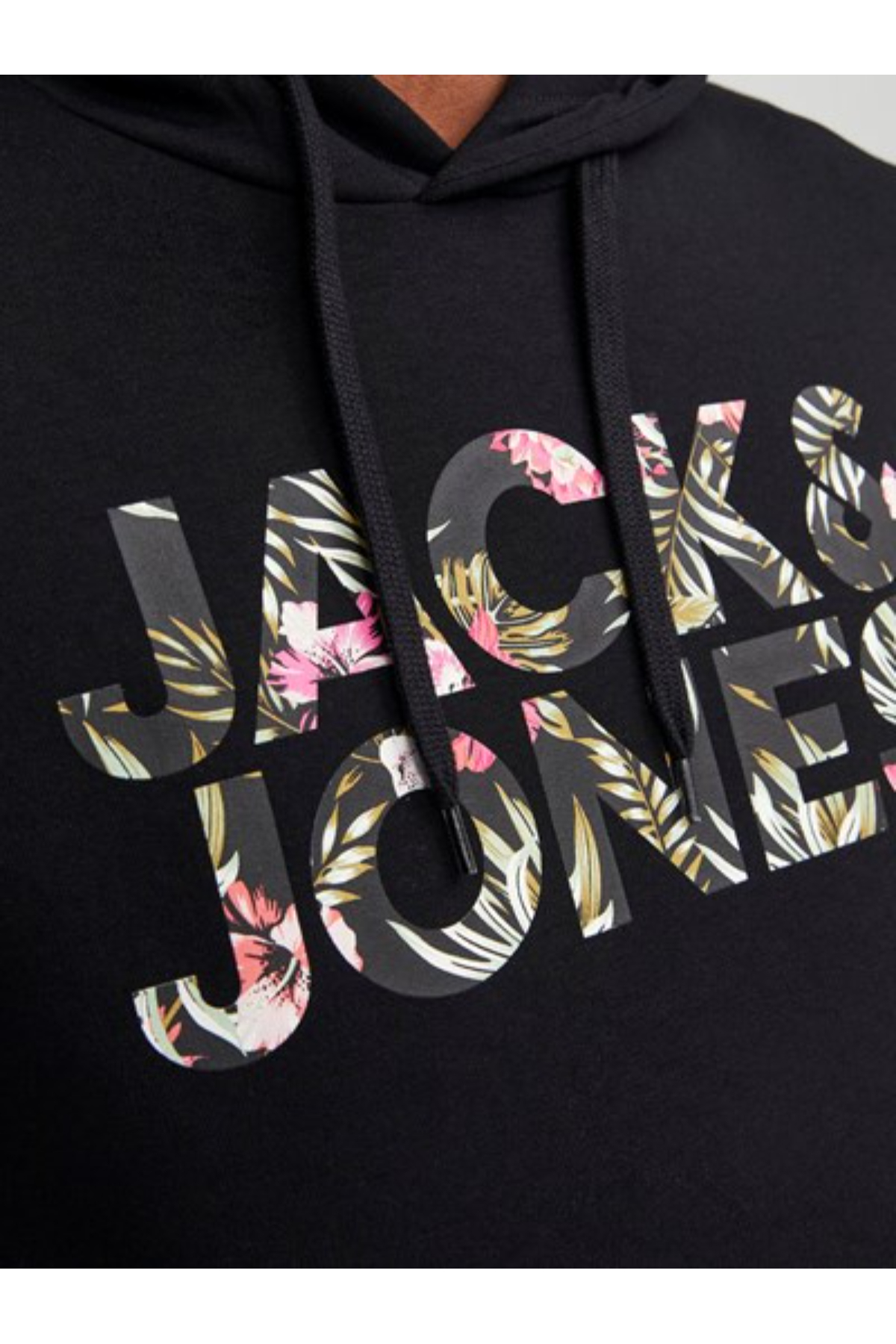 Jack&Jones 12250682 JJEJEFF CROP LOGO SWEAT Erkek Siyah