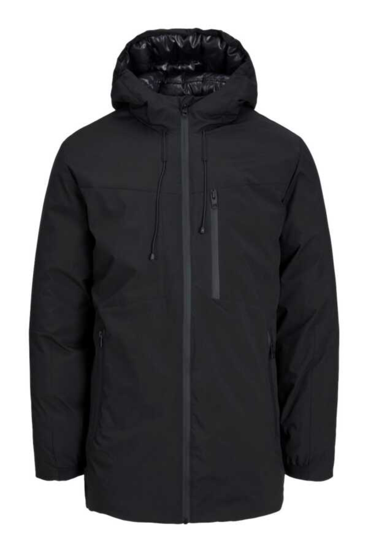 Jack&Jones 12256884 JJPAYNE PARKA JACKET Erkek Uzun Mont Siyah