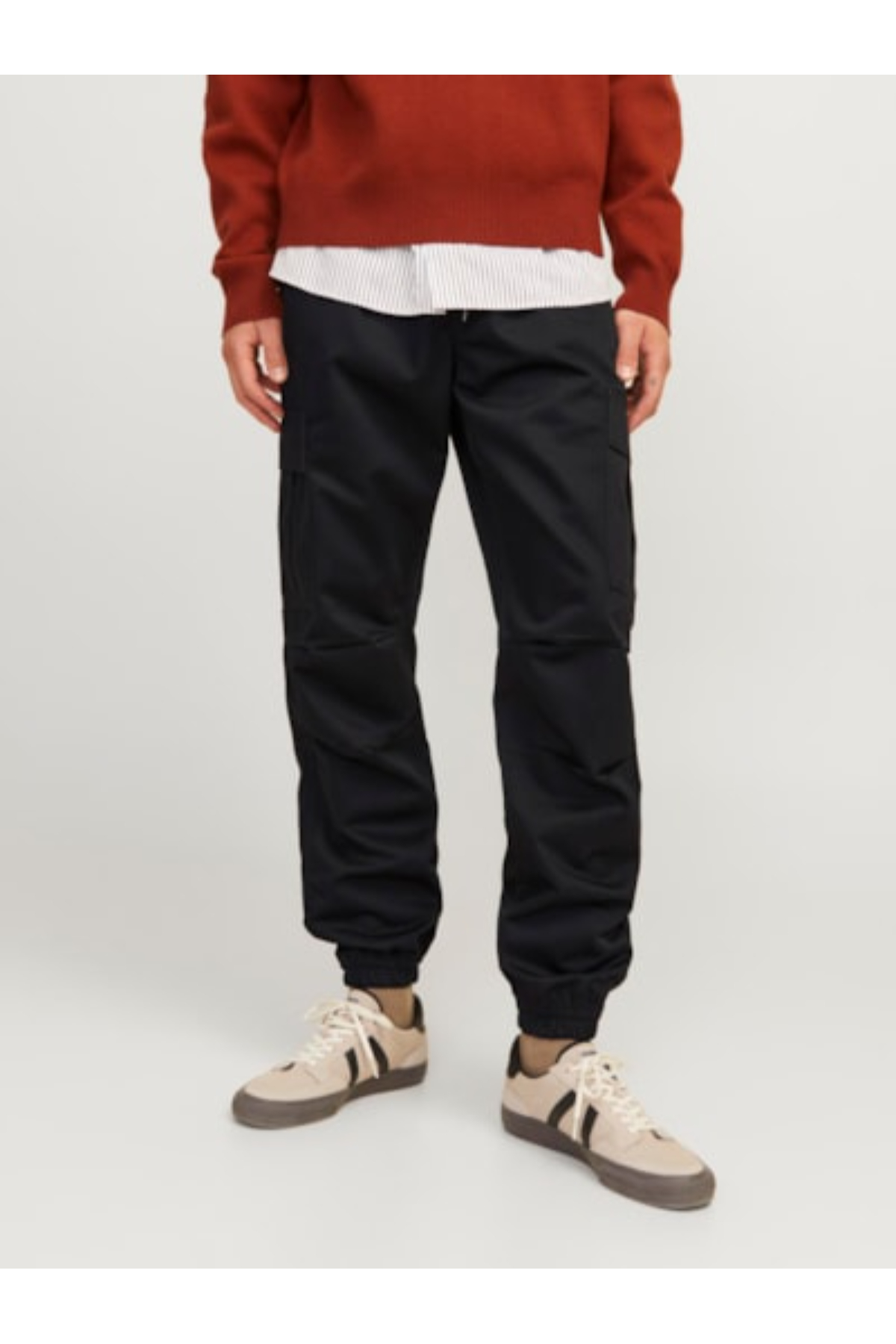 Jack&Jones 12258324 JPSTKANE JJROUPE JOGGER Erkek Cargo Pantolon Siyah