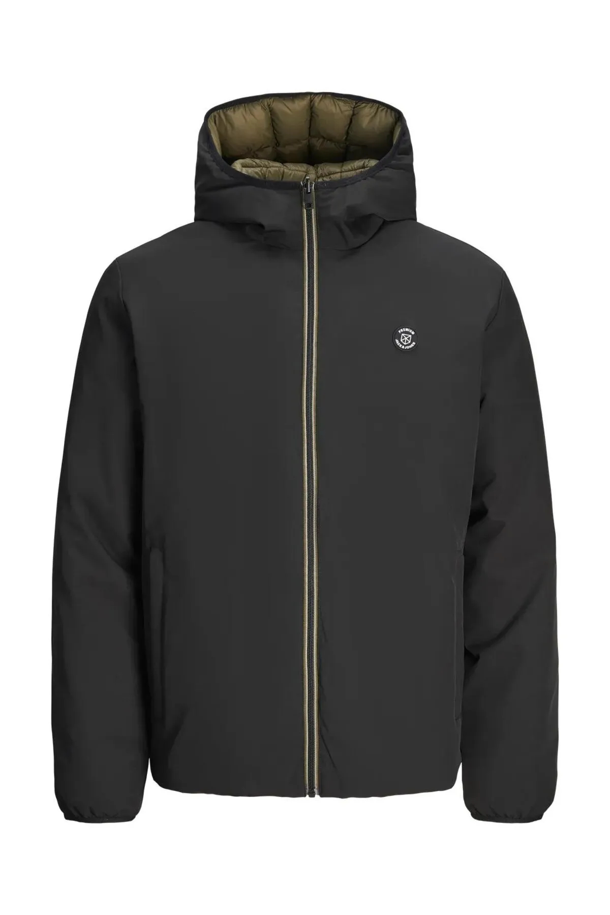 Jack&Jones 12259367 JPRBLUBROOK REVERSIBLE Erkek Çift Taraflı Spor Mont Siyah