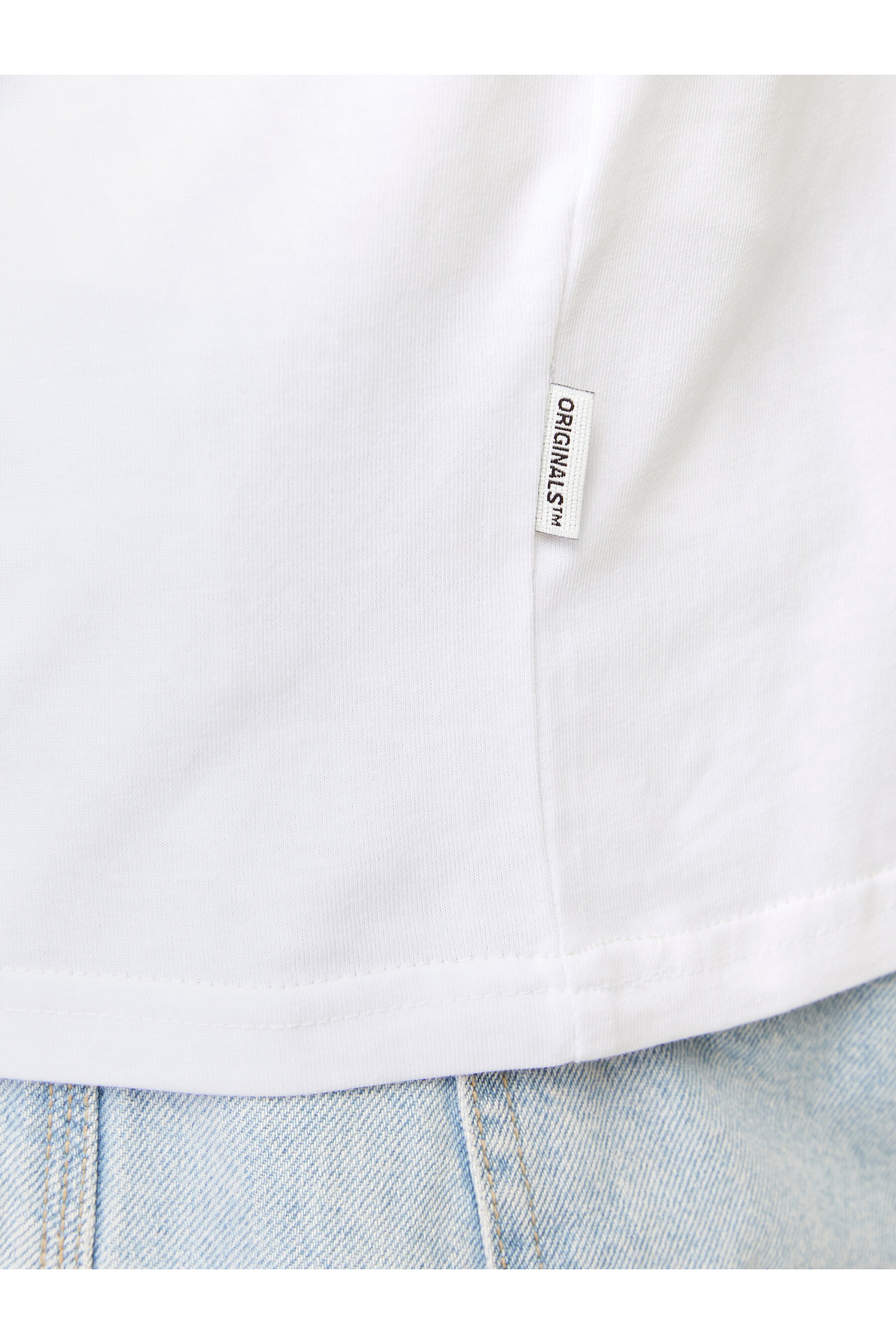 Jack&Jones 12262662 JORPORTLAND BLOCK BRANDING SS CN LN Erkek T-Shirt Beyaz