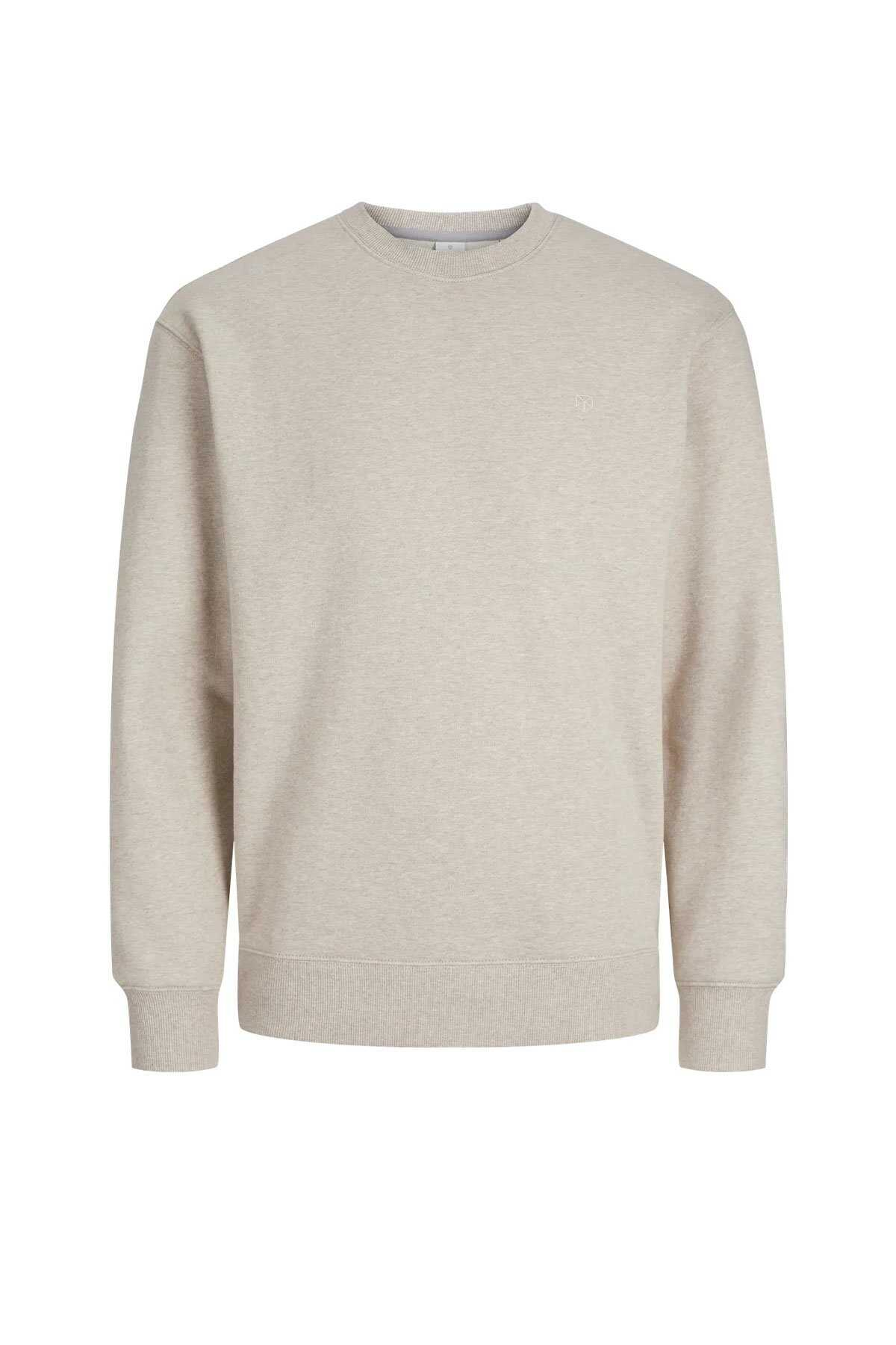 Jack&Jones 12262789 JPRCCLOGAN SWEAT CREW Erkek Sweatshirt bej