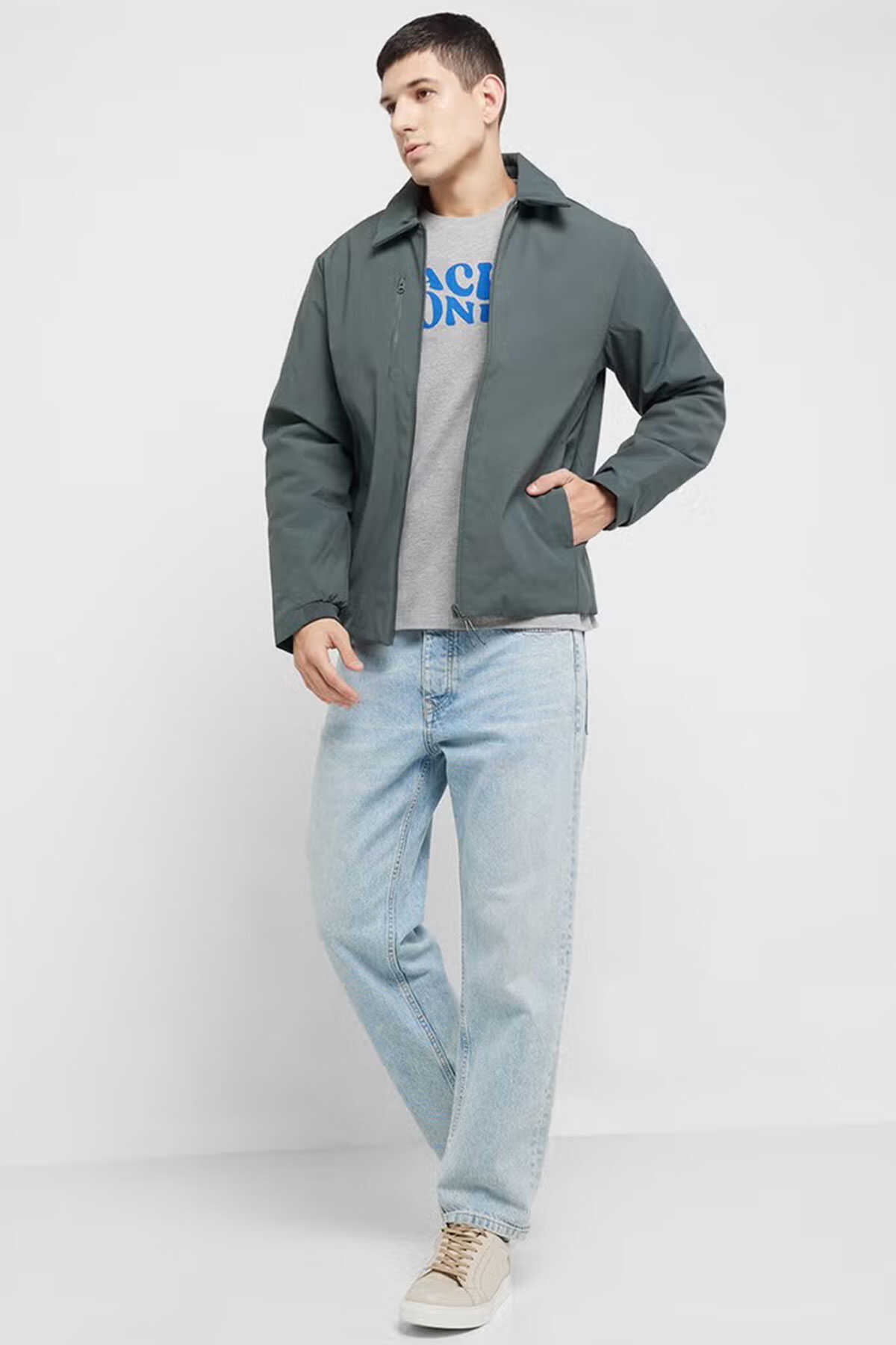 Jack&Jones 12267142 JCOHARLIE JACKET BF Erkek Ceket Haki yeşil