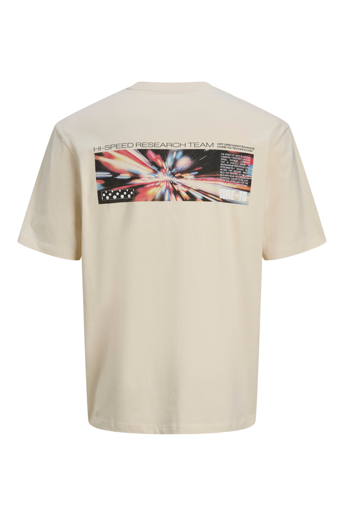 Jack&Jones 12269989 JCOFLASH TEE SS CREW Erkek T-Shirt bej