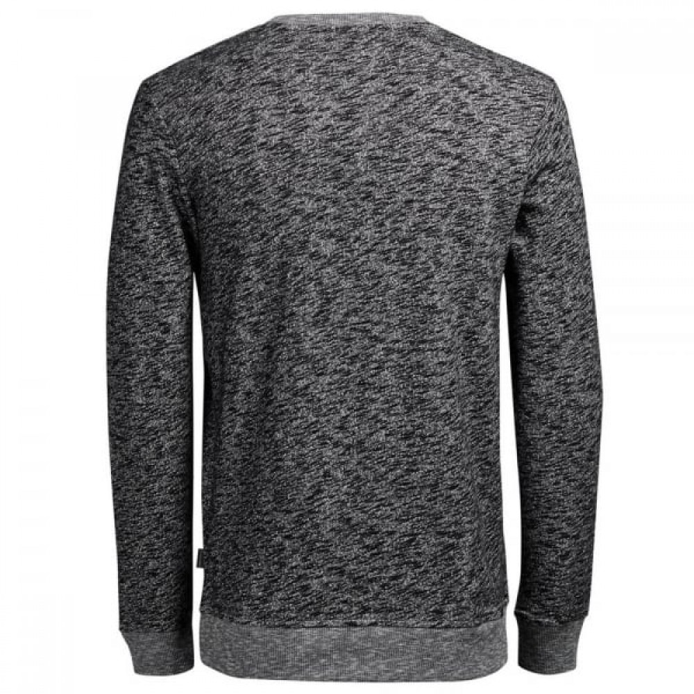 Jack&Jones Jorclemens Sweat Crew 12112149 Erkek Siyah Beyaz Sweatshirt Siyah Beyaz