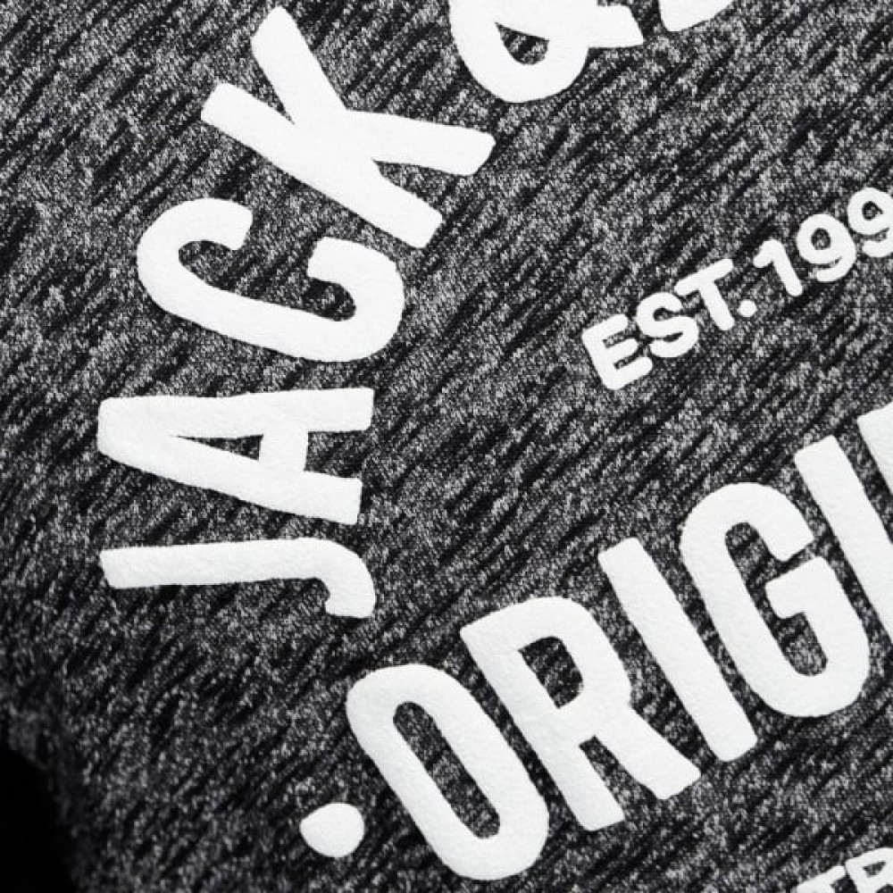 Jack&Jones Jorclemens Sweat Crew 12112149 Erkek Siyah Beyaz Sweatshirt Siyah Beyaz