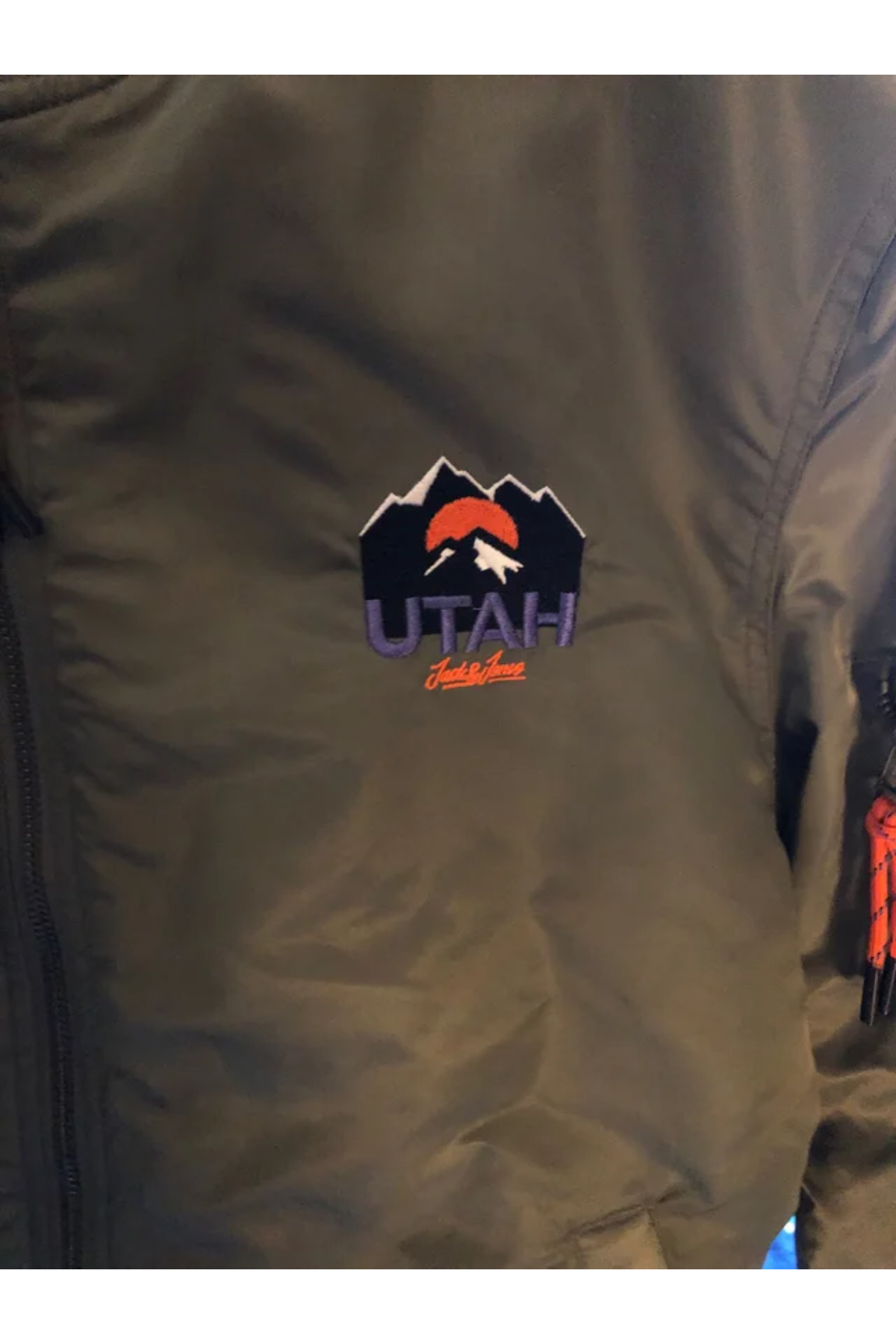 Jack&Jones Jordenvor Bomber 12158578 Haki Erkek Mont Haki yeşil