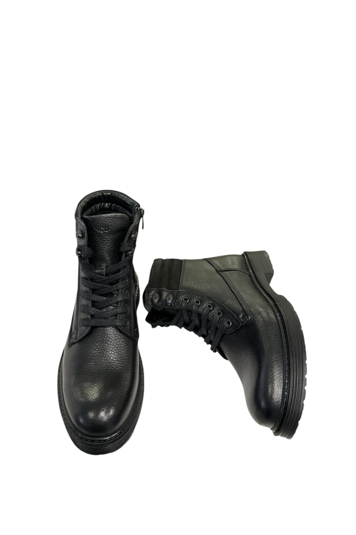 James Franco 2105188 M 510 Siyah Hakiki Deri Erkek Bot Siyah