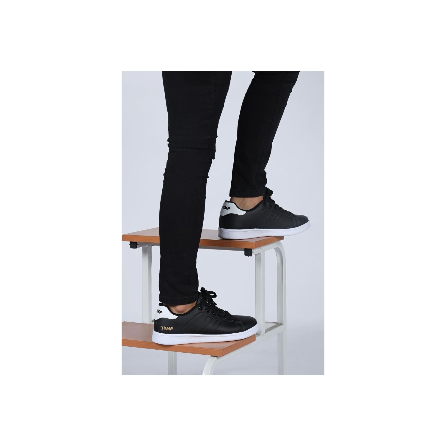 Jump 15307-C Siyah Erkek Sneaker Günlük Spor Ayakkabı Siyah Beyaz