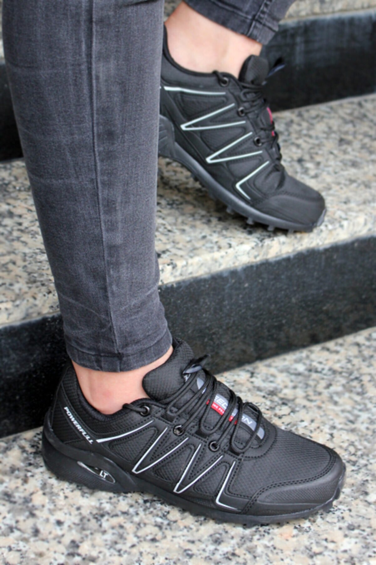 Jump 17641/H Erkek Sneaker Günlük Spor Ayakkabı Siyah Mavi