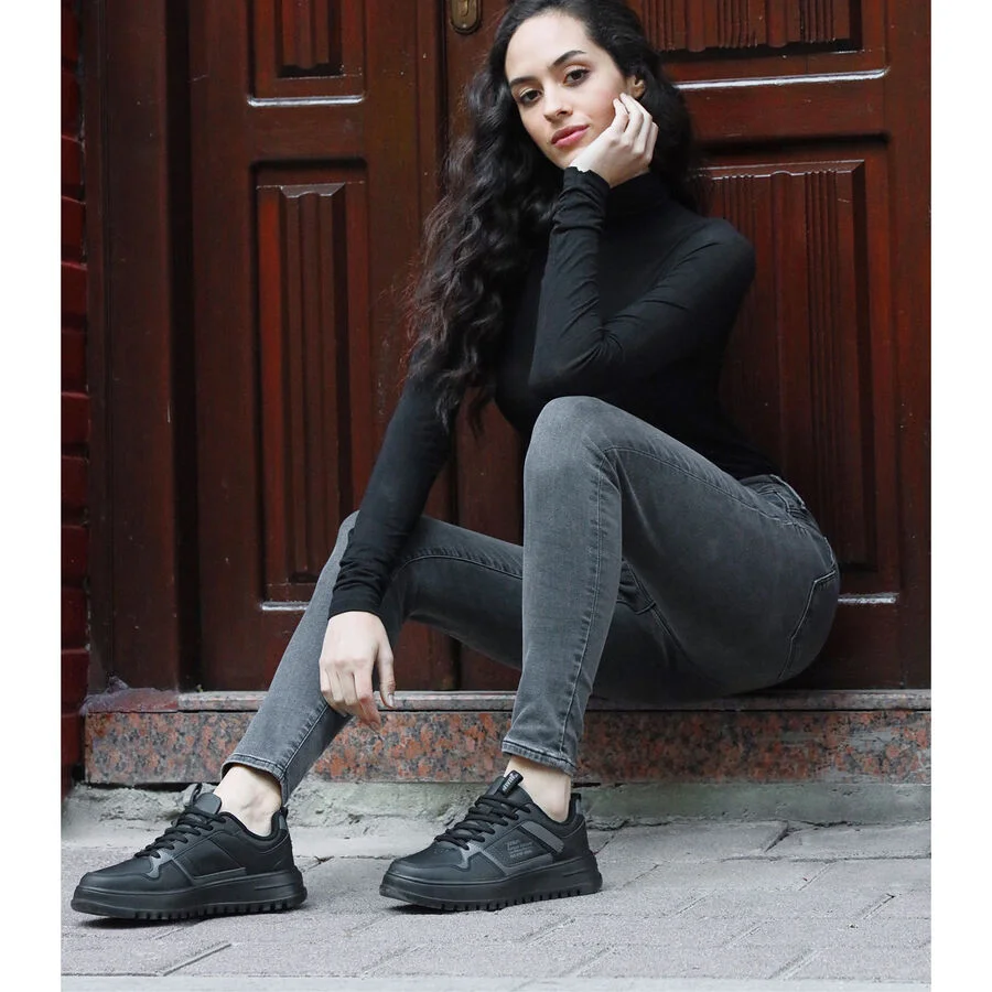 Jump 27429-B JA327429121BT Siyah Kadın Günlük Ayakkabı Siyah