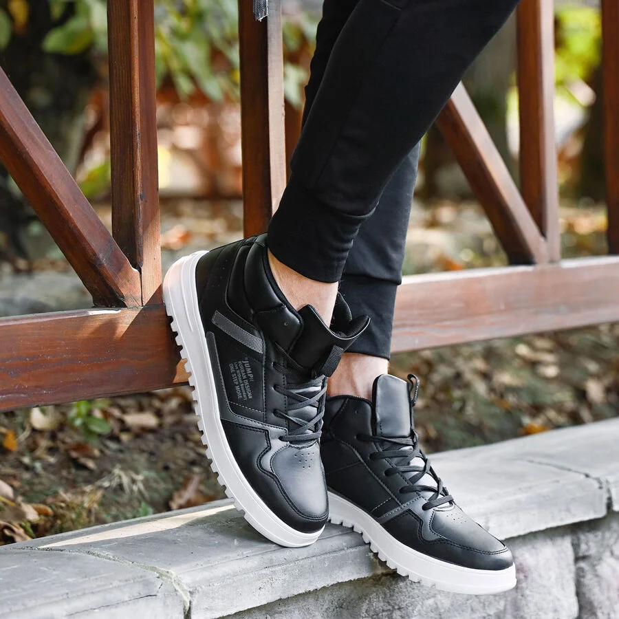 Jump 27430 - JA127430121CT Siyah-Beyaz  Erkek Sneaker Günlük Spor Ayakkabı Siyah Beyaz