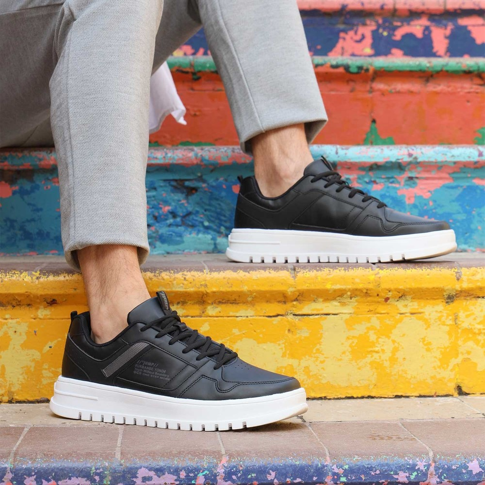 Jump 27431-C  Erkek Sneaker Günlük Spor Ayakkabı Siyah