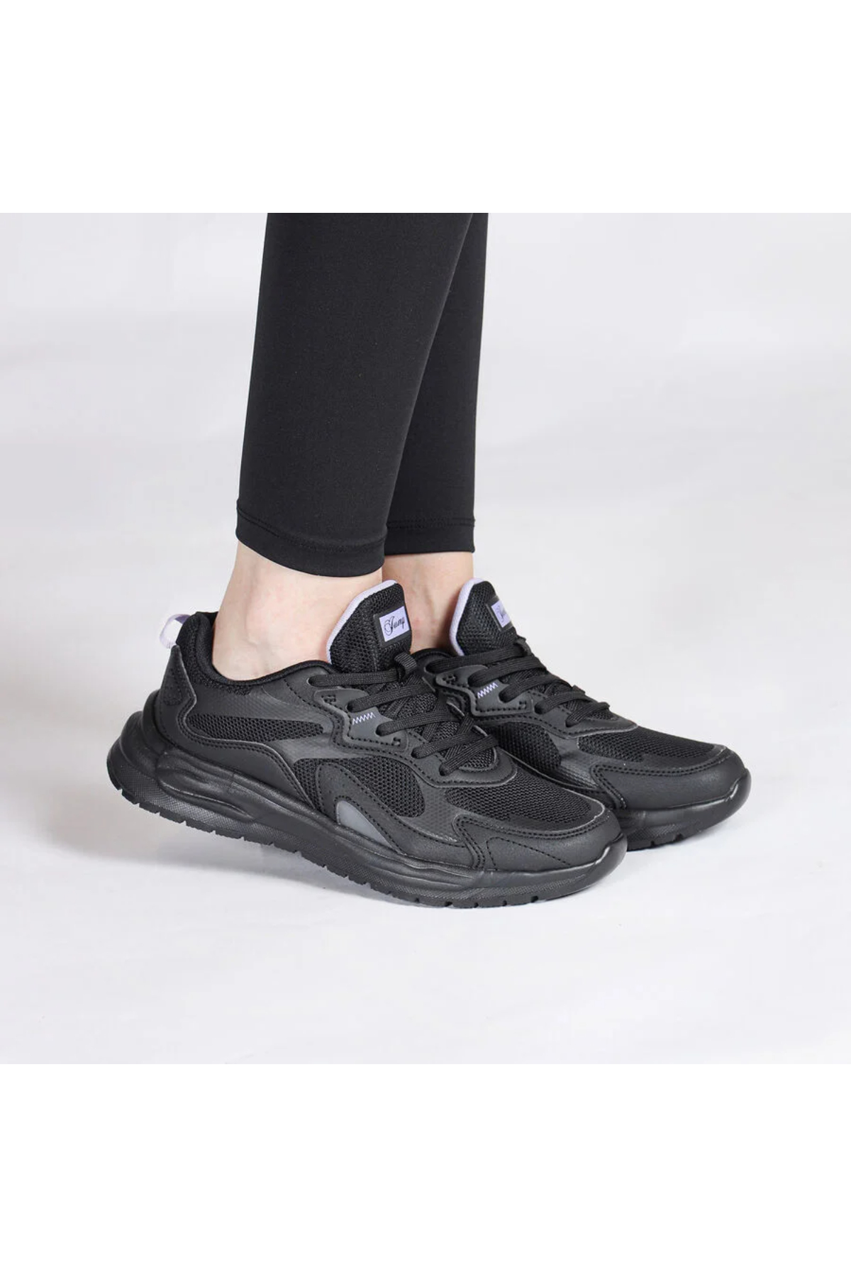 Jump 28099 C-BLACK/LILAC Kadın Yürüyüş Ayakkabısı Siyah Beyaz
