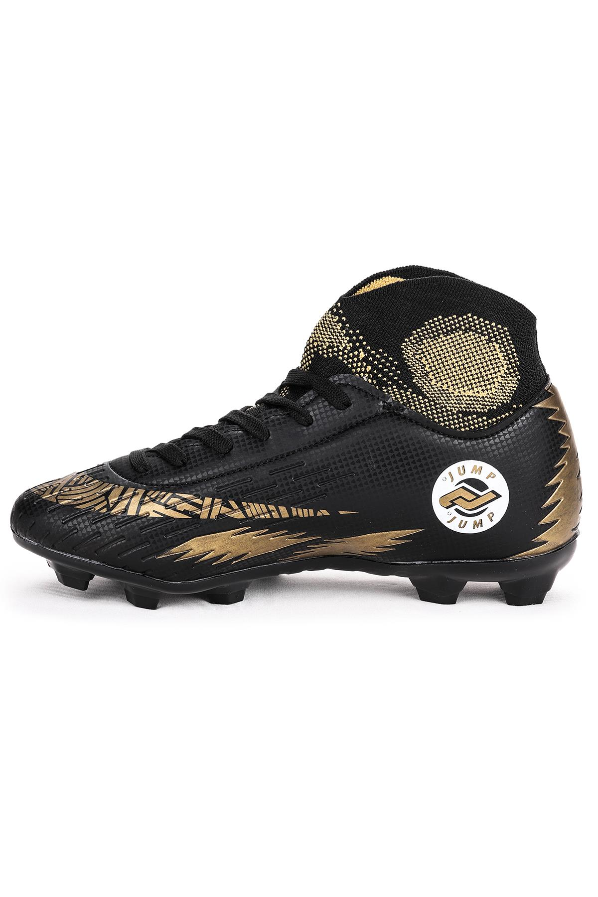 Jump 28365/D Siyah Gold  Erkek Halı Saha Ayakkabısı Siyah Sarı