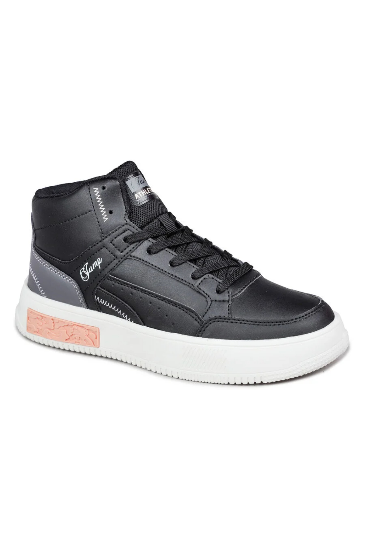 Jump 28756 ZENNE Siyah Yüksek Bilekli Kadın Sneaker Günlük Spor Ayakkabı Siyah