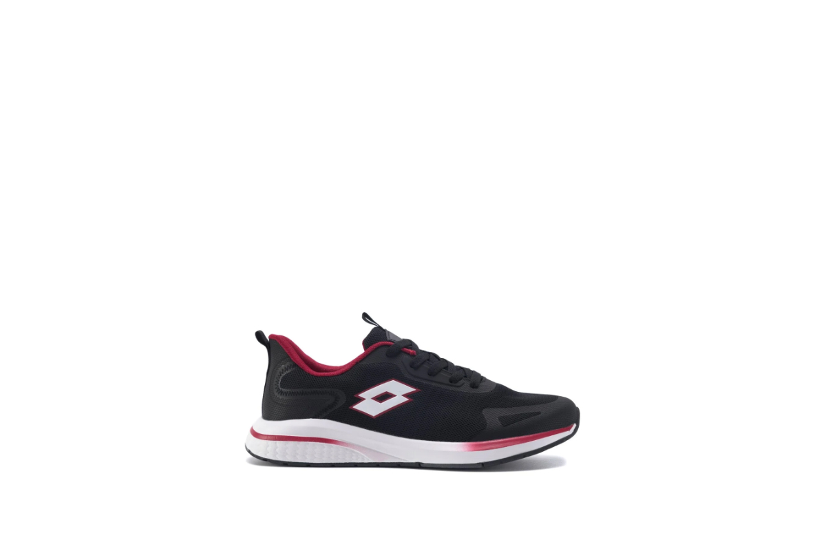 Lotto Union 3FX / 101328779 Siyah-Kırmızı Unisex Yürüyüş Ayakkabısı Siyah Kırmızı