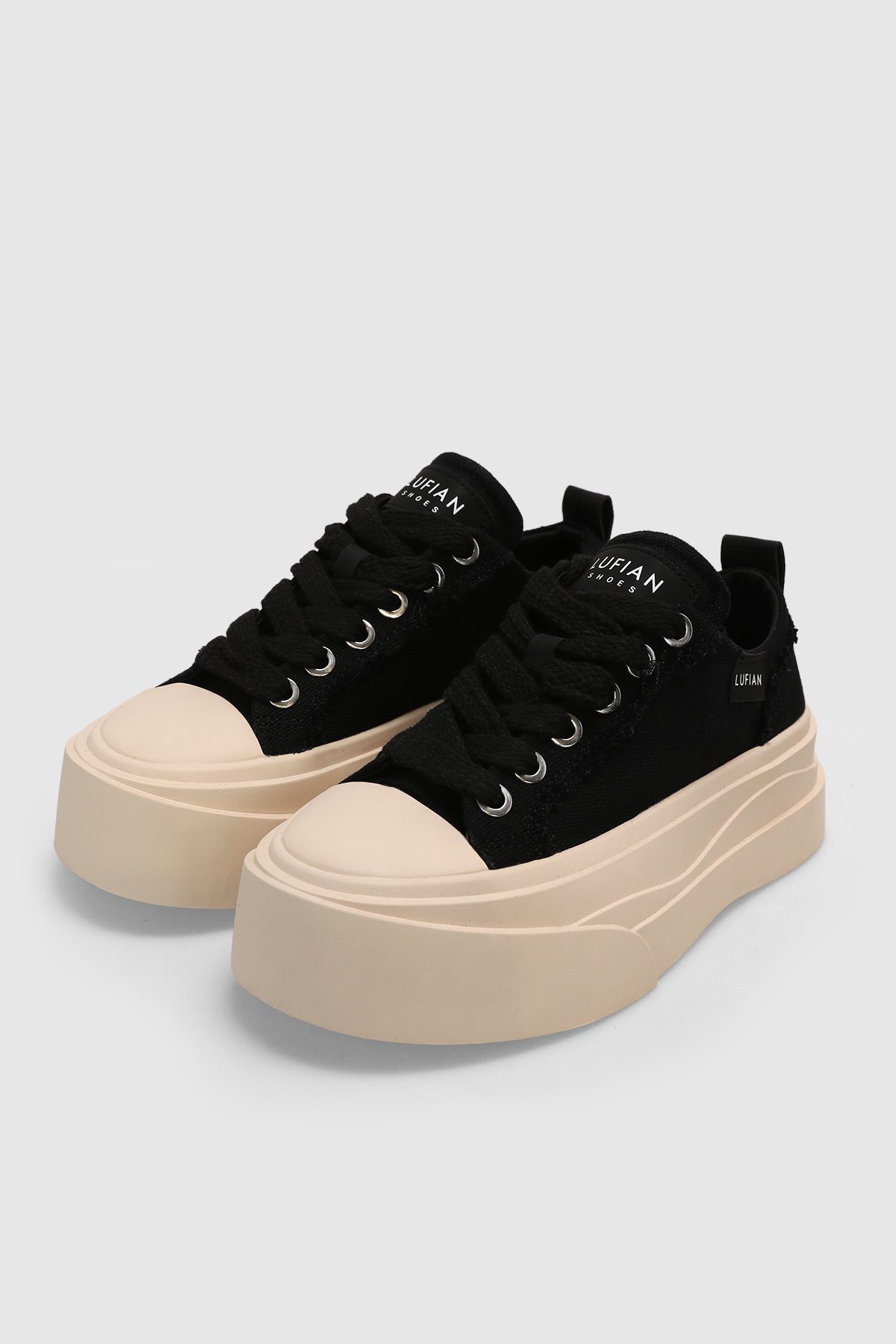 Lufian 121230027 VICTORIA  Kadın Sneaker Ayakkabısı Siyah Beyaz