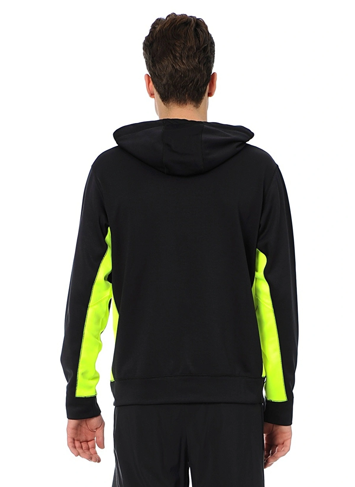 Nike 465786 Erkek Siyah Yeşil Üst Eşofman Kapşonlu Siyah Yeşil
